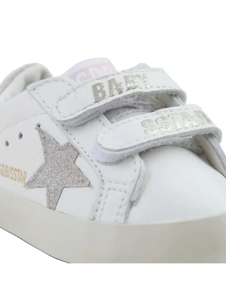 GOLDEN GOOSE Ball Star Glitter and Leather Sneakers - Kids - Image 6