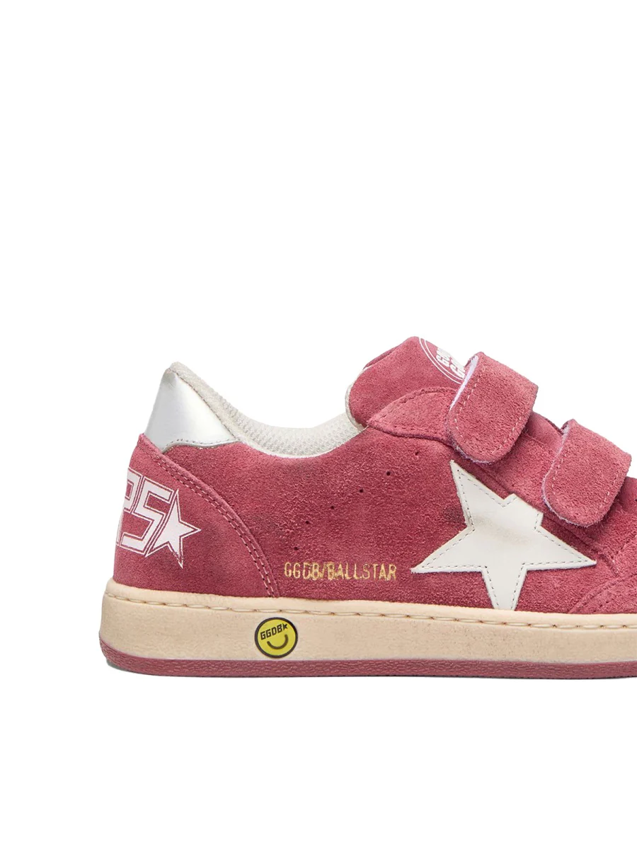 GOLDEN GOOSE Ball Star Nappa Leather and Suede Sneakers with Laminated Star and Heel Tab Shoes - Image 4