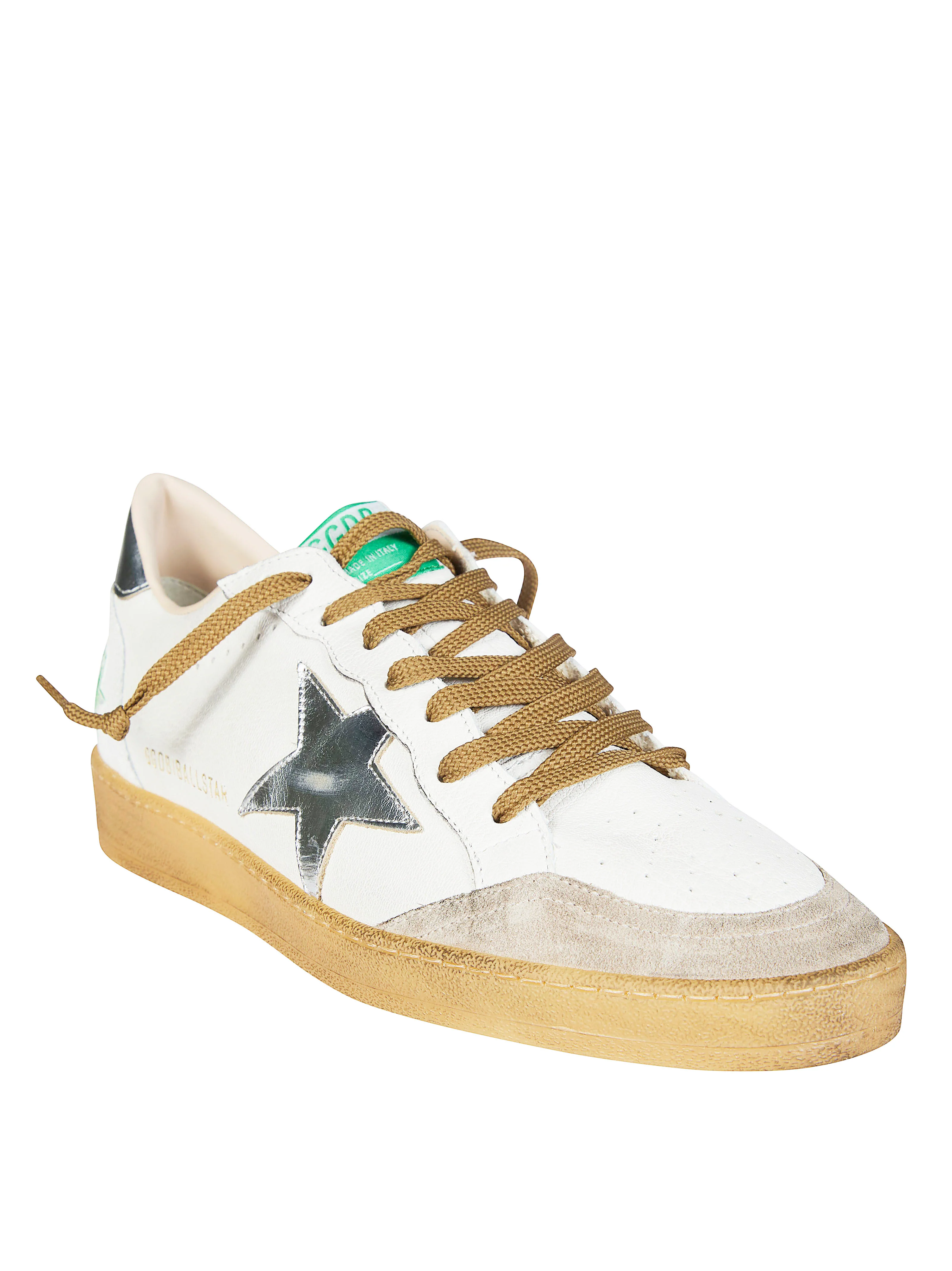 Golden Goose Ball Star Suede Glitter-Star Low-Top Sneakers - Image 2