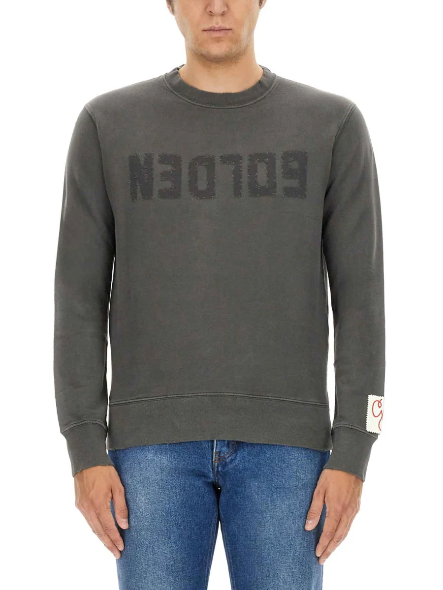 Golden Goose Cotton Jersey Sweatshirt with Logo - Image 2