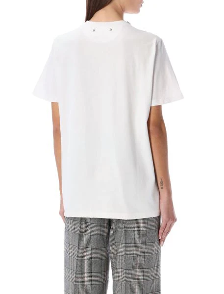 GOLDEN GOOSE Cotton T-Shirt with Crystal Embellishments - Image 4