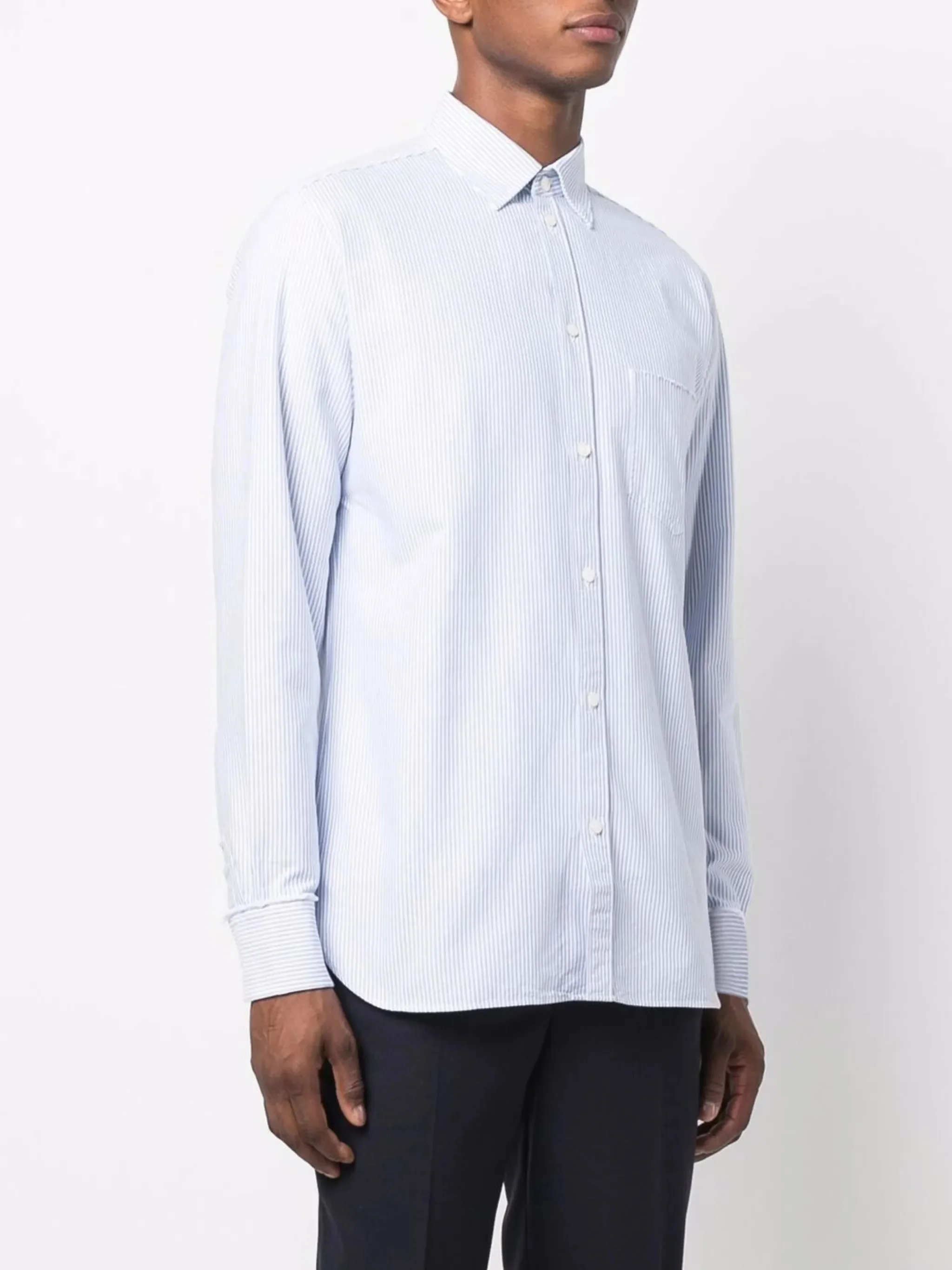 Golden Goose Distressed Button-Up Shirt with Double Gold Star - Size M - Image 3