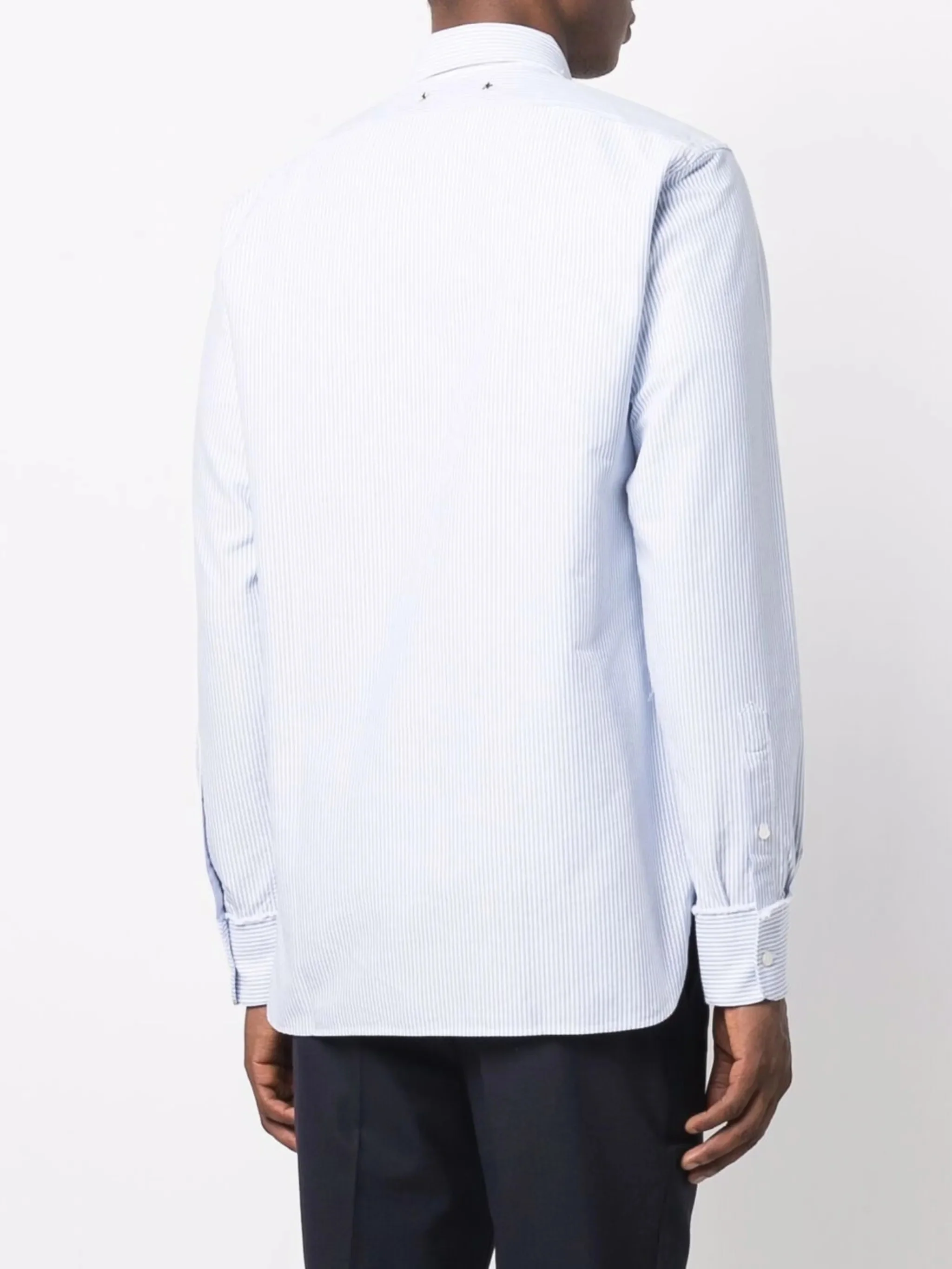 Golden Goose Distressed Button-Up Shirt with Double Gold Star - Size M - Image 4