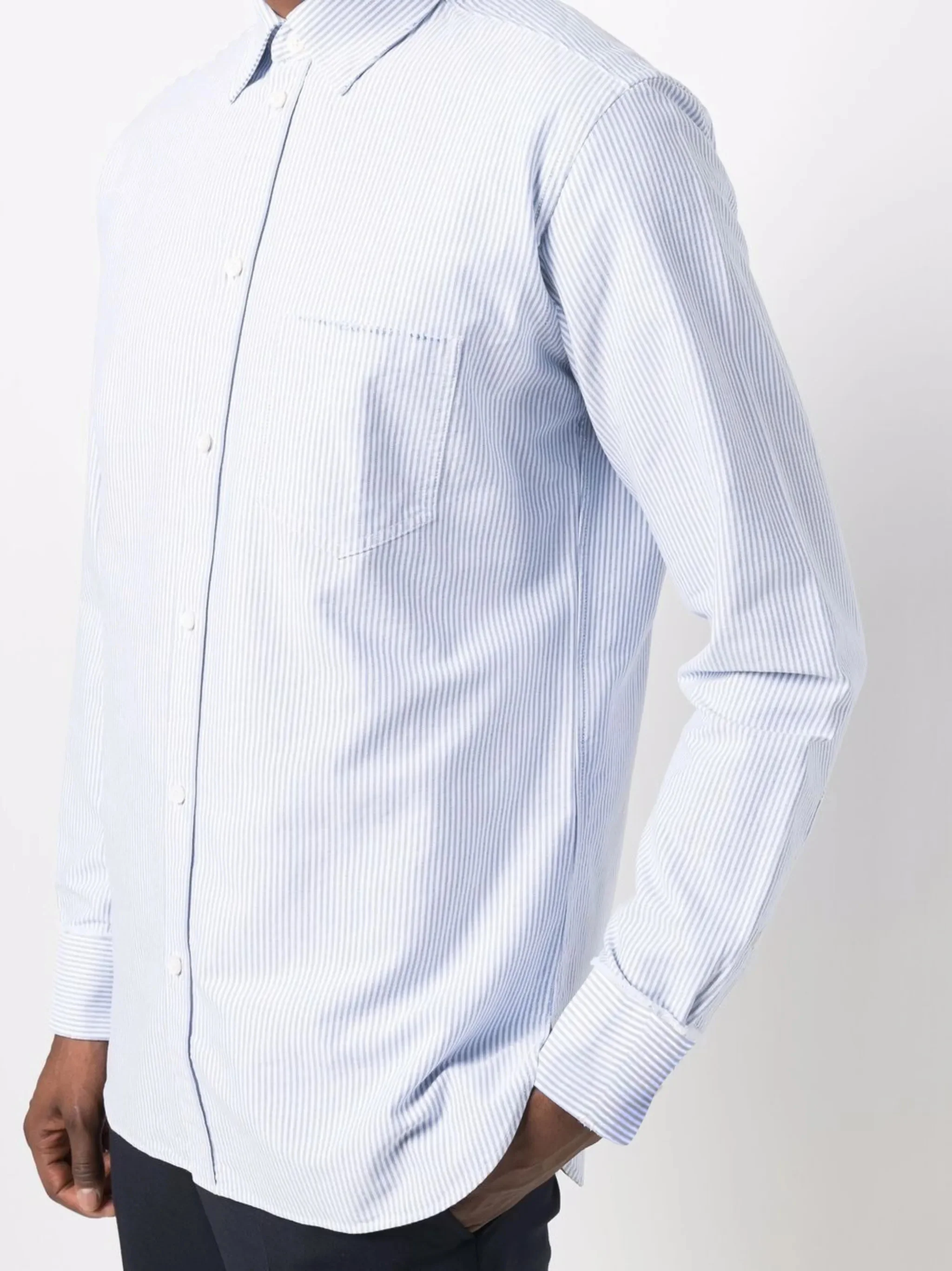 Golden Goose Distressed Button-Up Shirt with Double Gold Star - Size M - Image 5