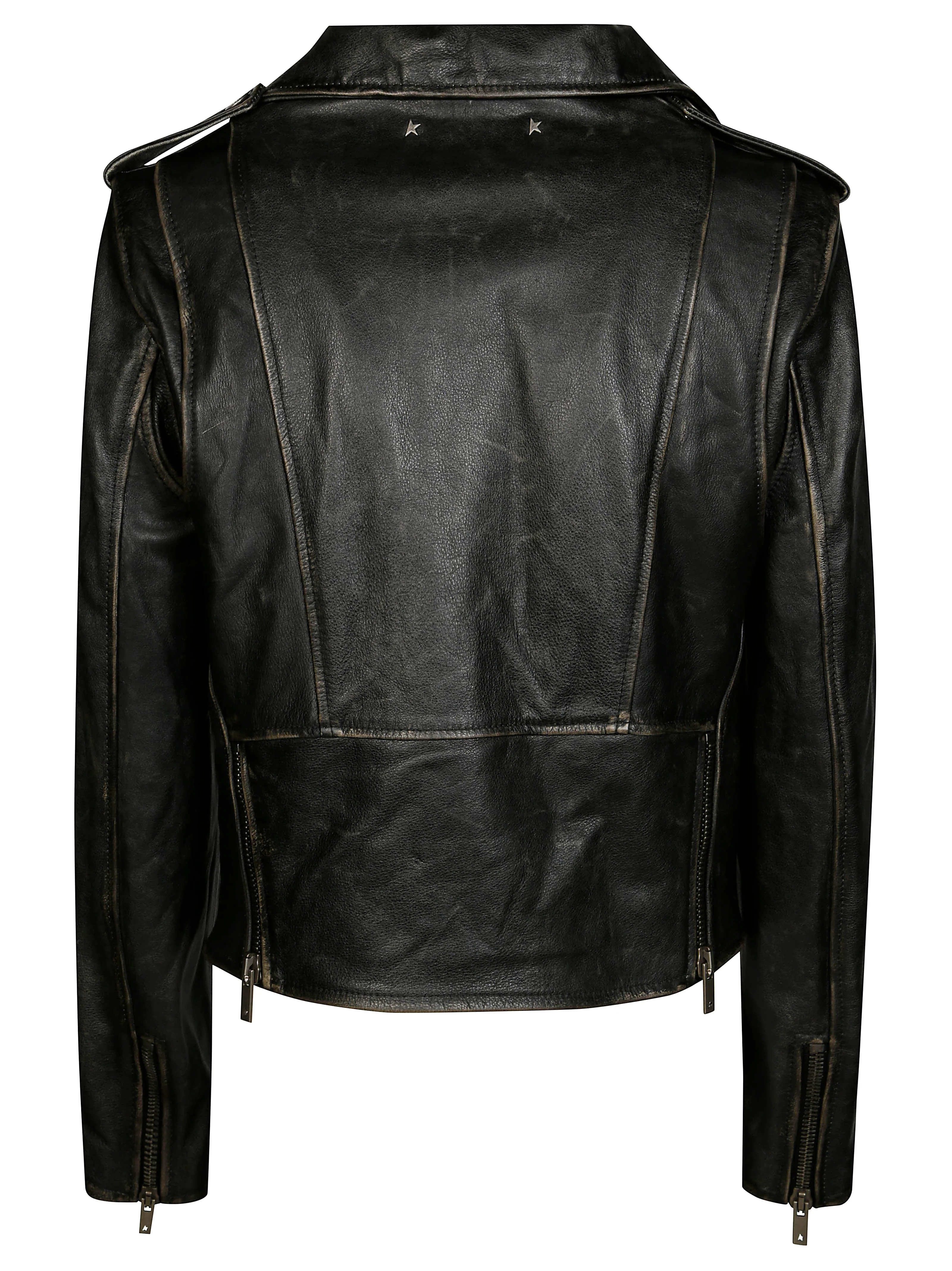 Golden Goose Distressed-effect Leather Biker Jacket - Image 2