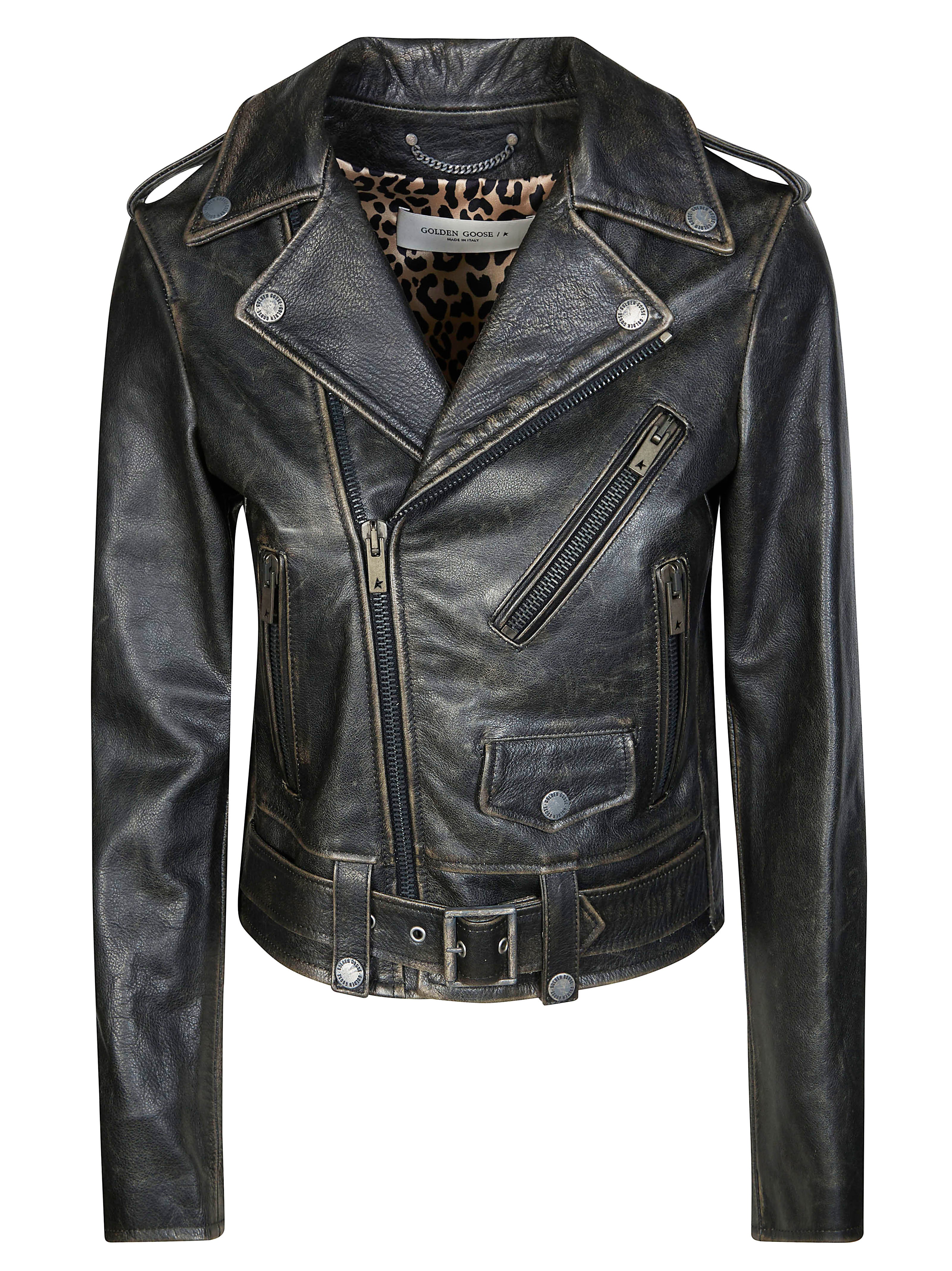 Golden Goose Distressed-effect Leather Biker Jacket - Image 4