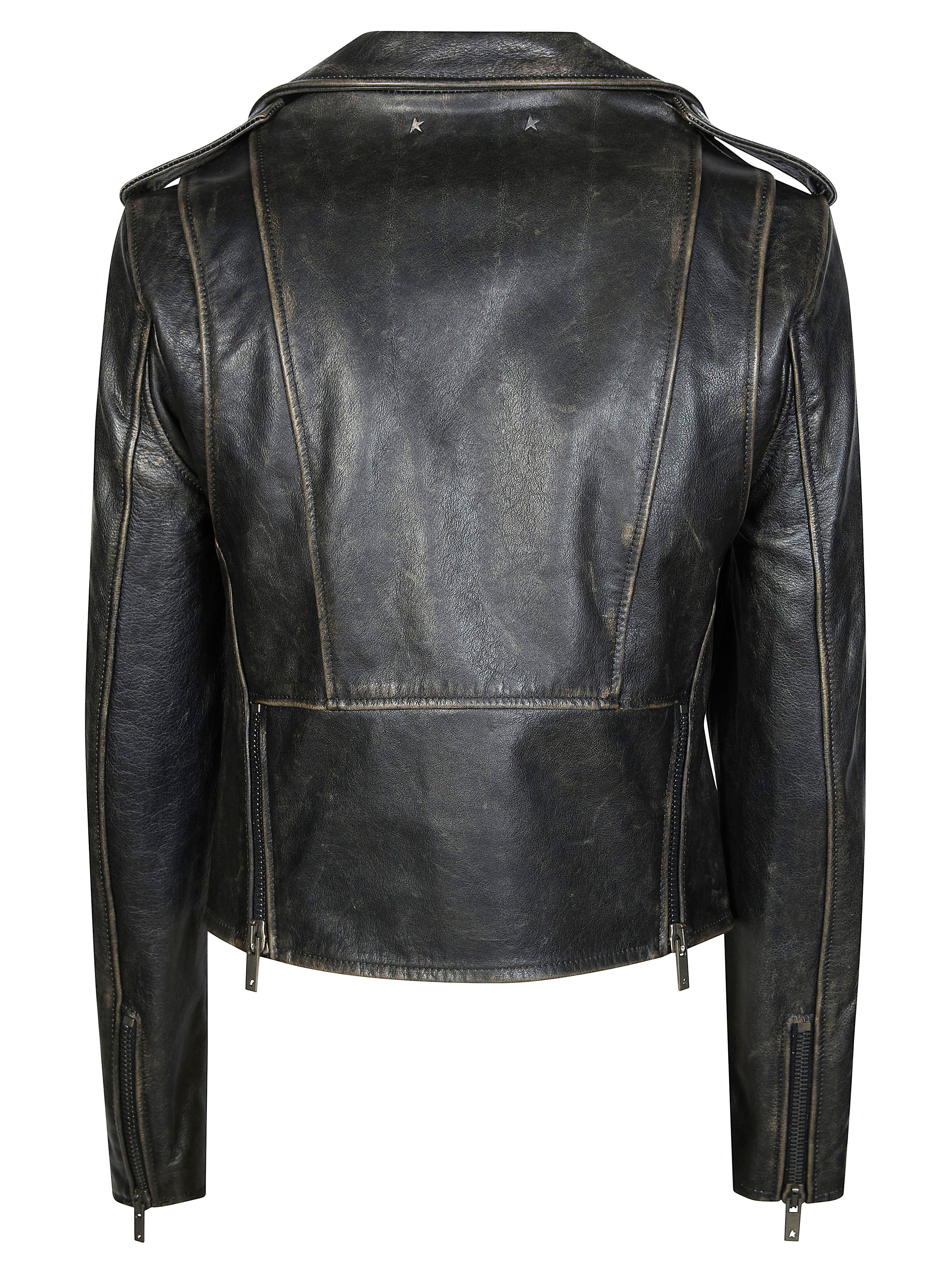 Golden Goose Distressed-effect Leather Biker Jacket - Image 5