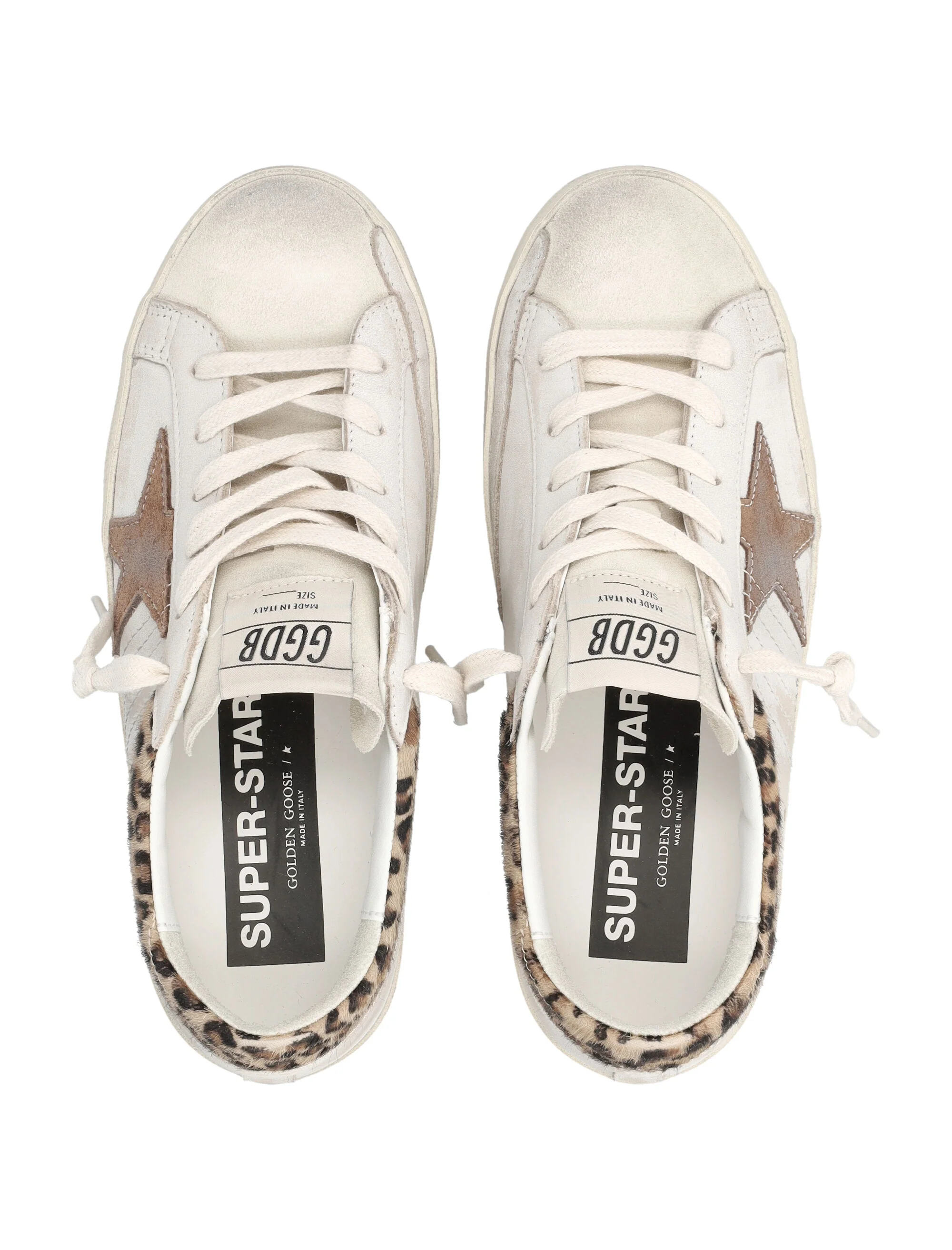 Golden Goose Distressed Superstar Sneakers with Bold Heel Tab - Image 2