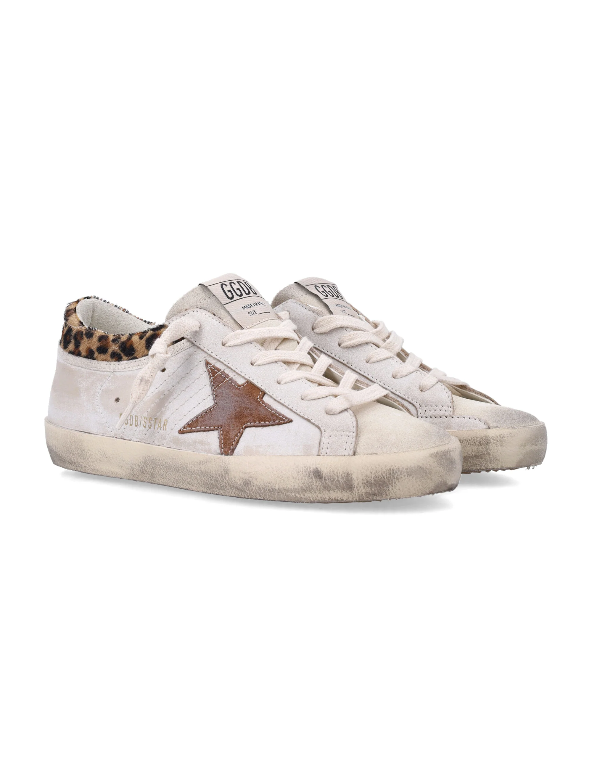 Golden Goose Distressed Superstar Sneakers with Bold Heel Tab - Image 3