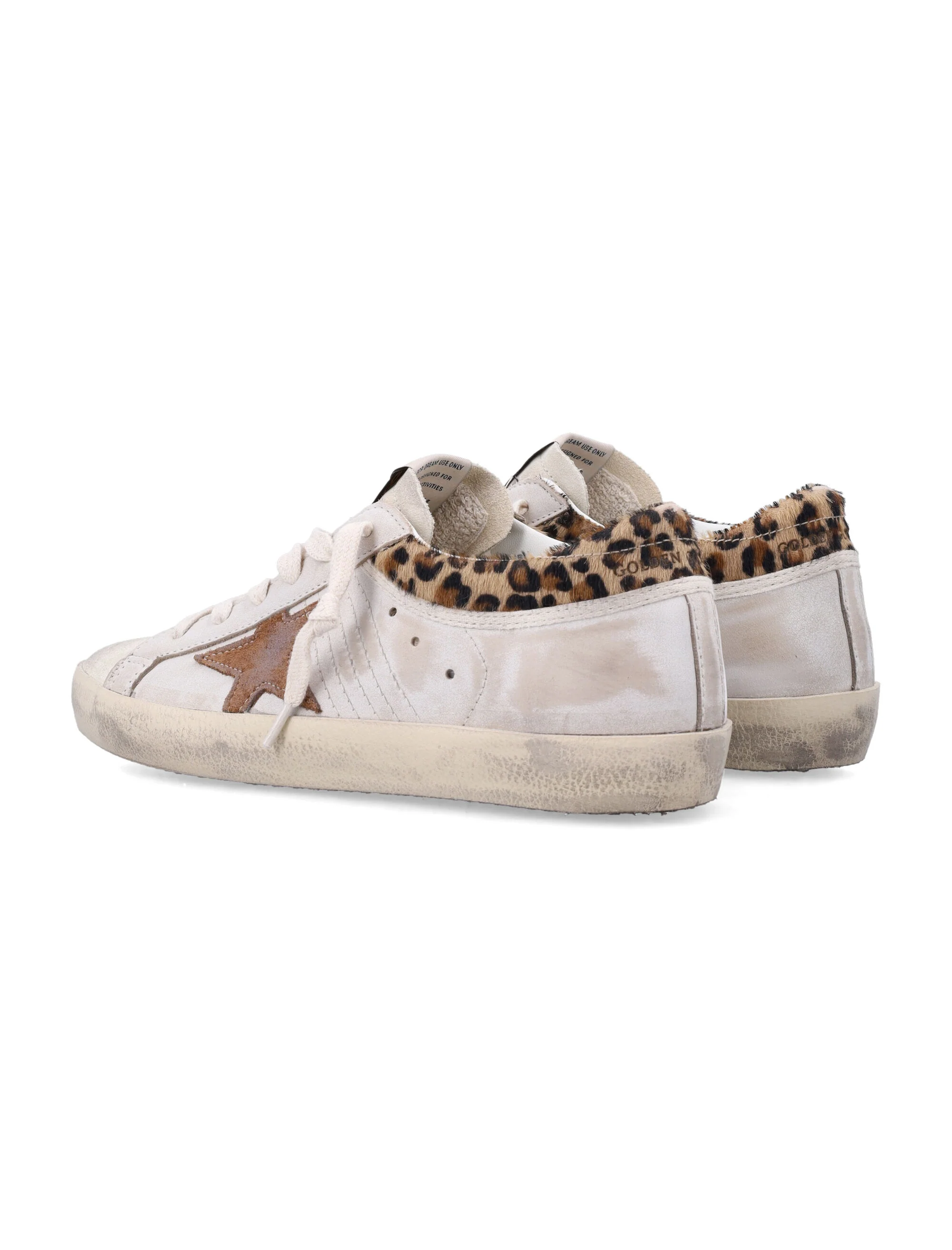 Golden Goose Distressed Superstar Sneakers with Bold Heel Tab - Image 4