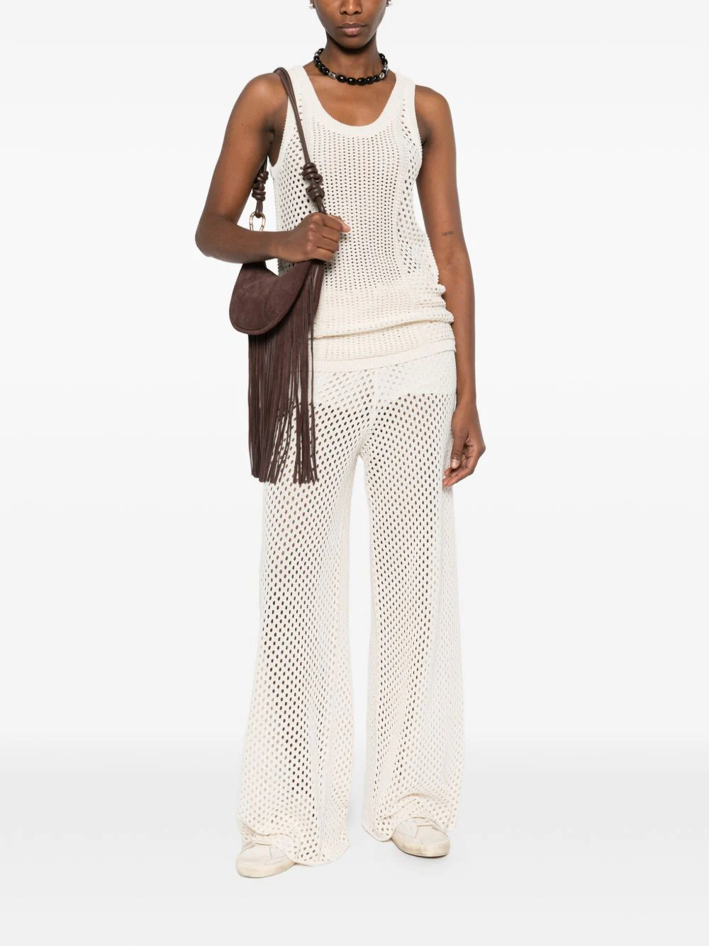 Golden Goose Embroidered Cotton Top with Short Sleeves - Image 4