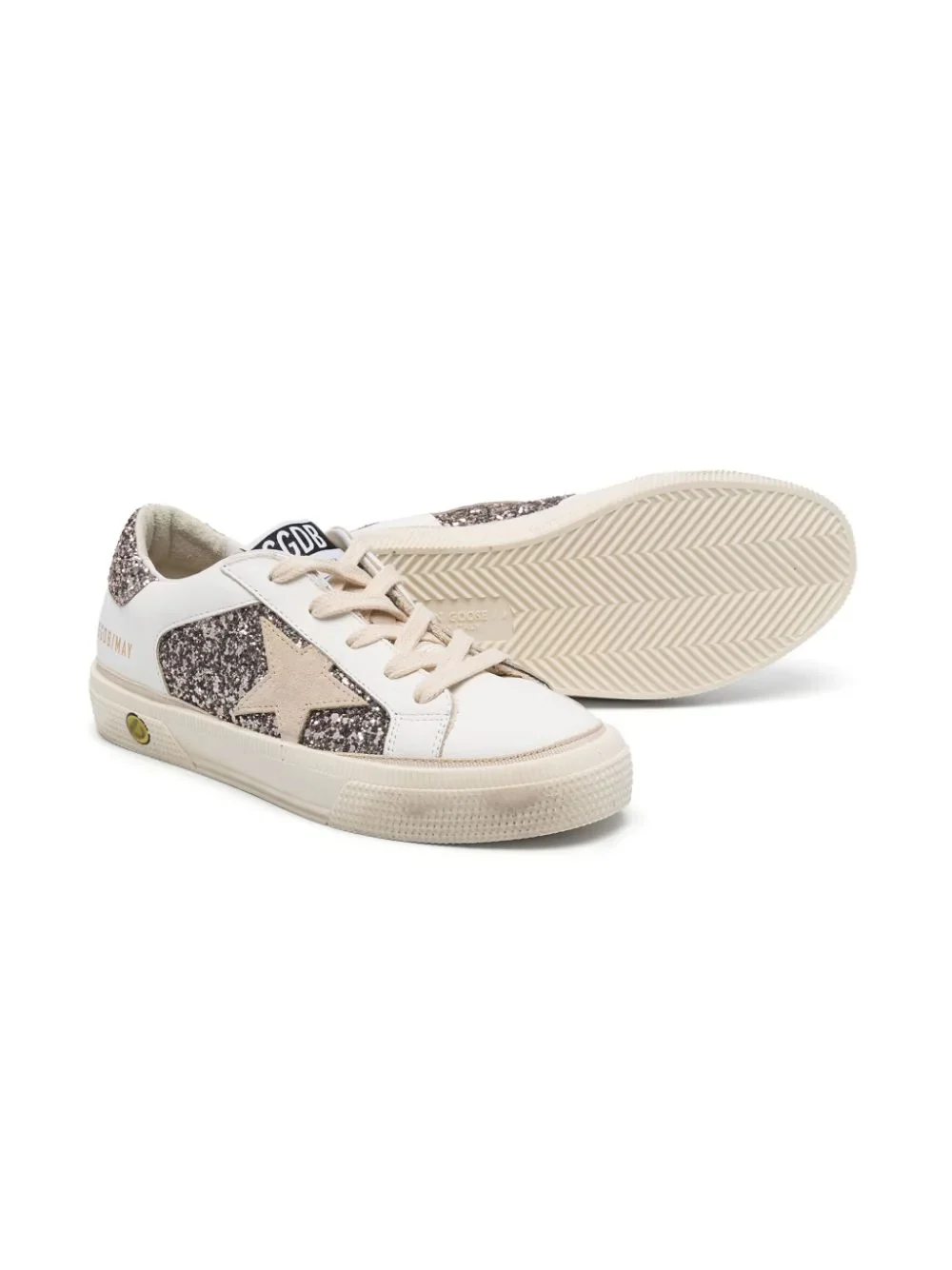 Golden Goose Kids Mini Glitter Star Sneakers for Girls - Image 2