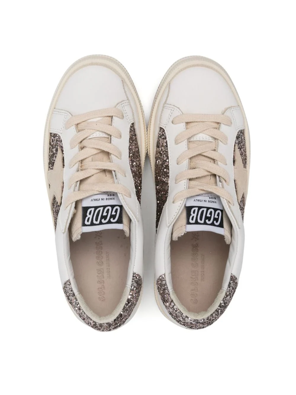 Golden Goose Kids Mini Glitter Star Sneakers for Girls - Image 3