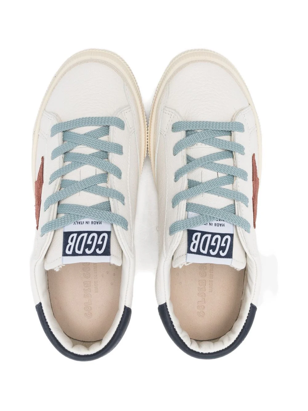 Golden Goose Kids Star-Embellished Leather Sneakers for Boys - Image 3