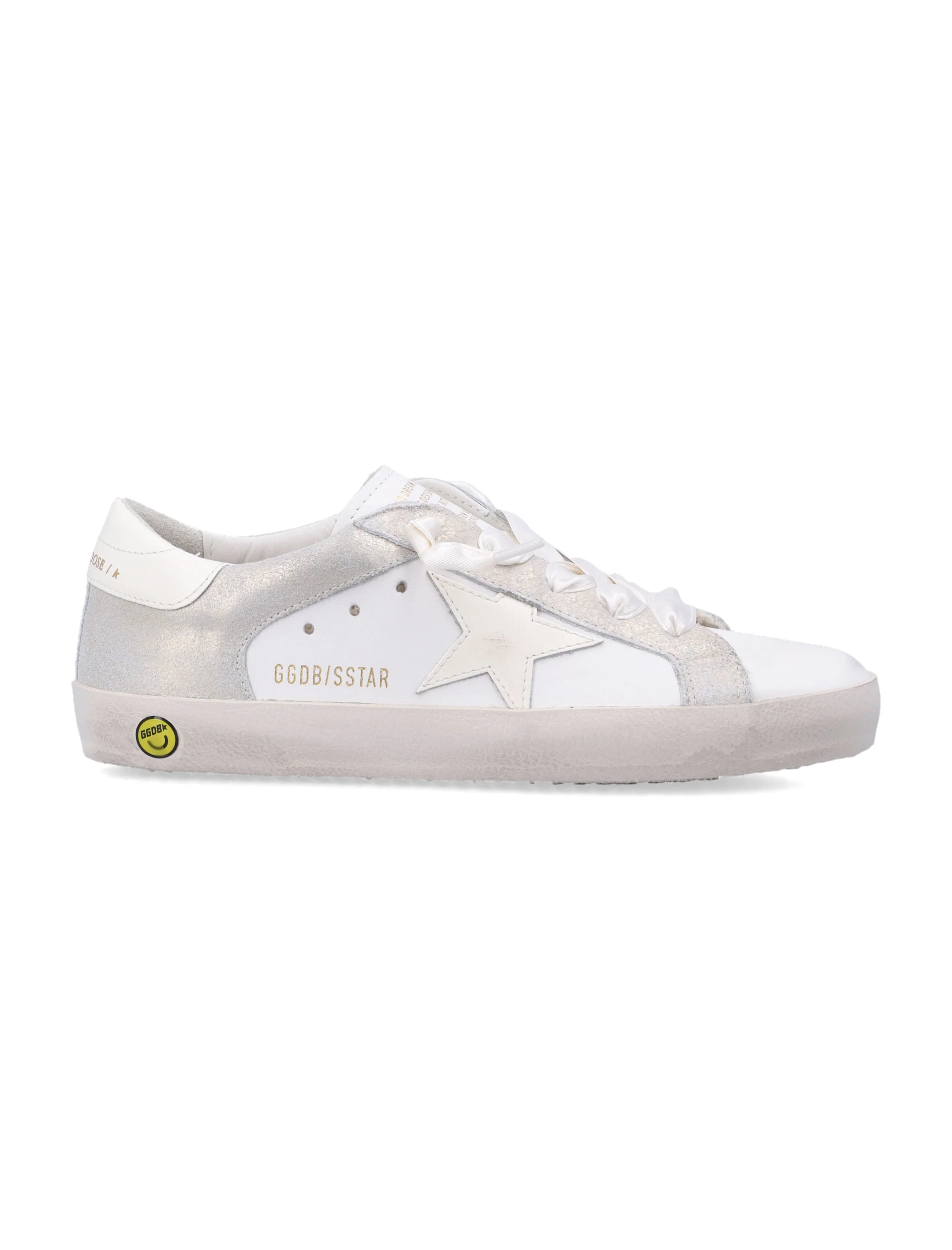 GOLDEN GOOSE KIDS 'superstar' Low-Top Sneakers with Side Star in Leather Girl