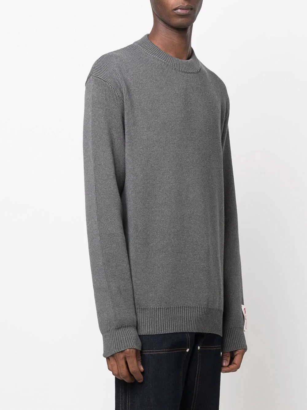 GOLDEN GOOSE Men's Round-neck Sweater in Cotton with Logo on the Back - Image 2