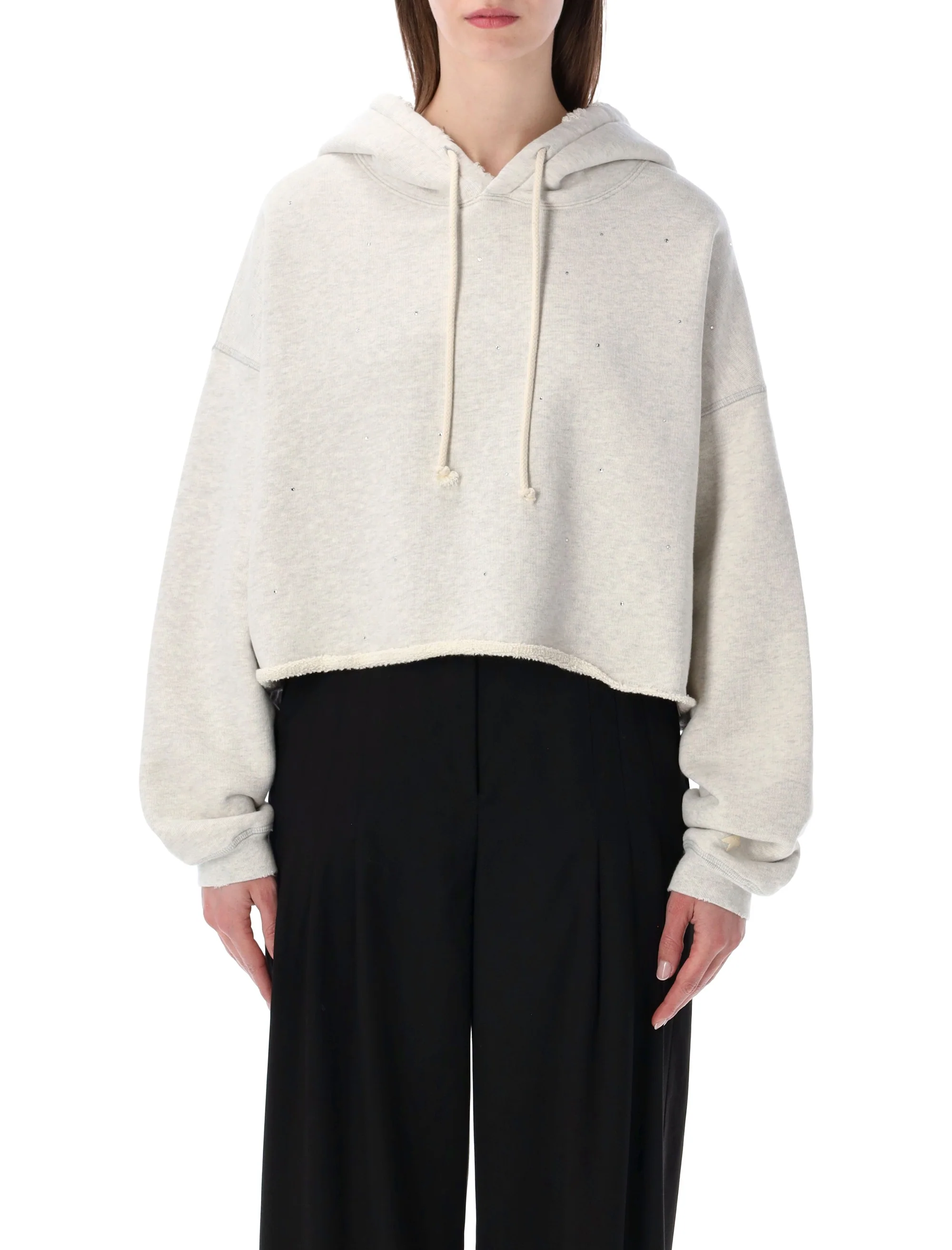 Golden Goose Oversized Vintage-Inspired Hoodie with Rhinestone Details