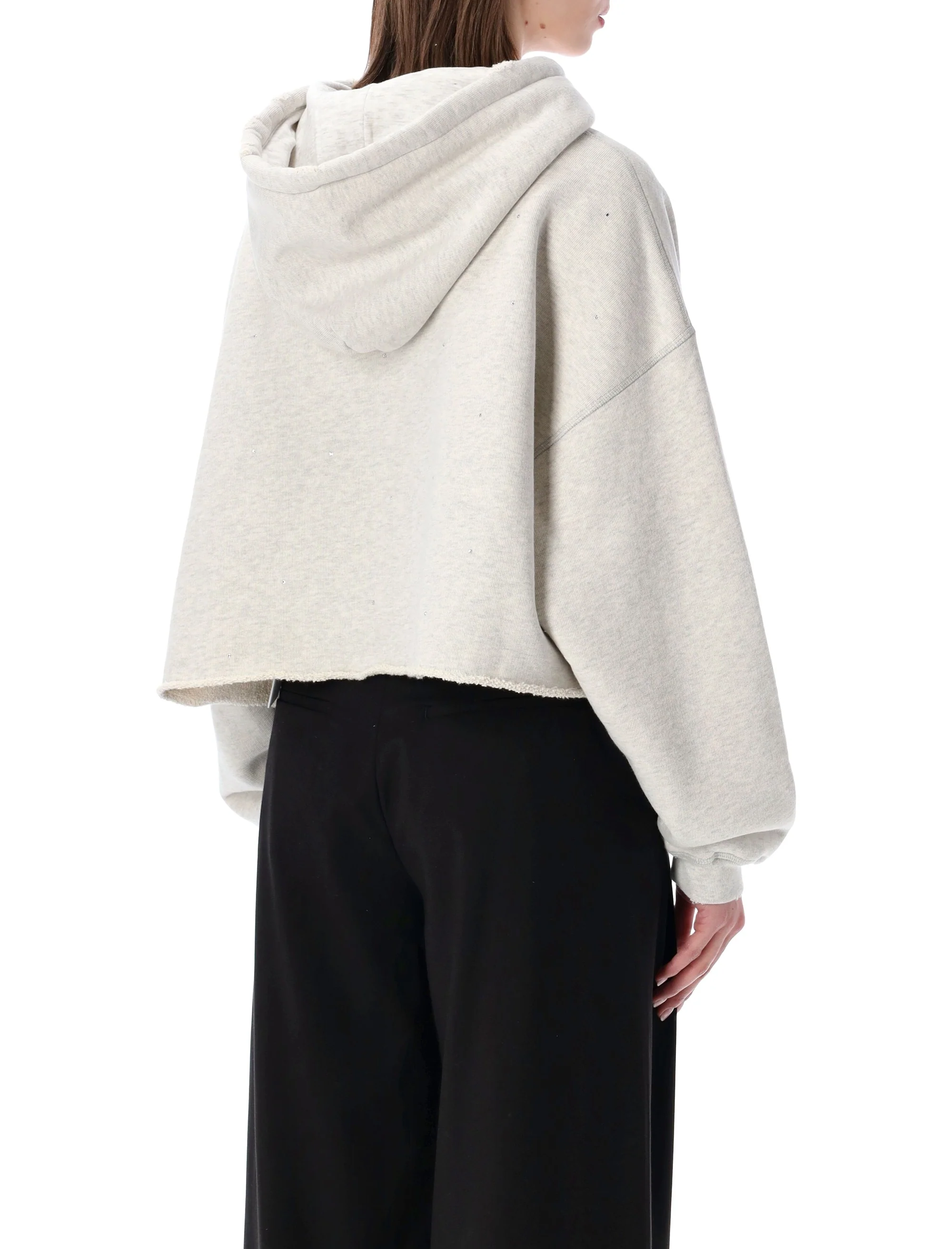 Golden Goose Oversized Vintage-Inspired Hoodie with Rhinestone Details - Image 2