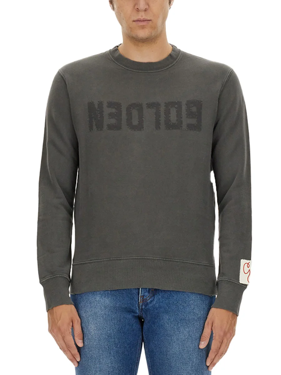 GOLDEN GOOSE Regular Distressed Cotton Sweatshirt - Image 5