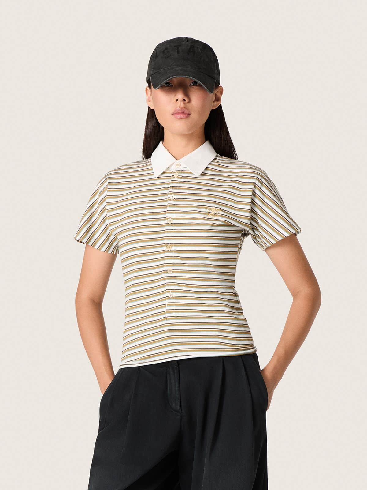 Golden Goose Slim Fit Polo Shirt with Contrast Collar - Size S - Image 4