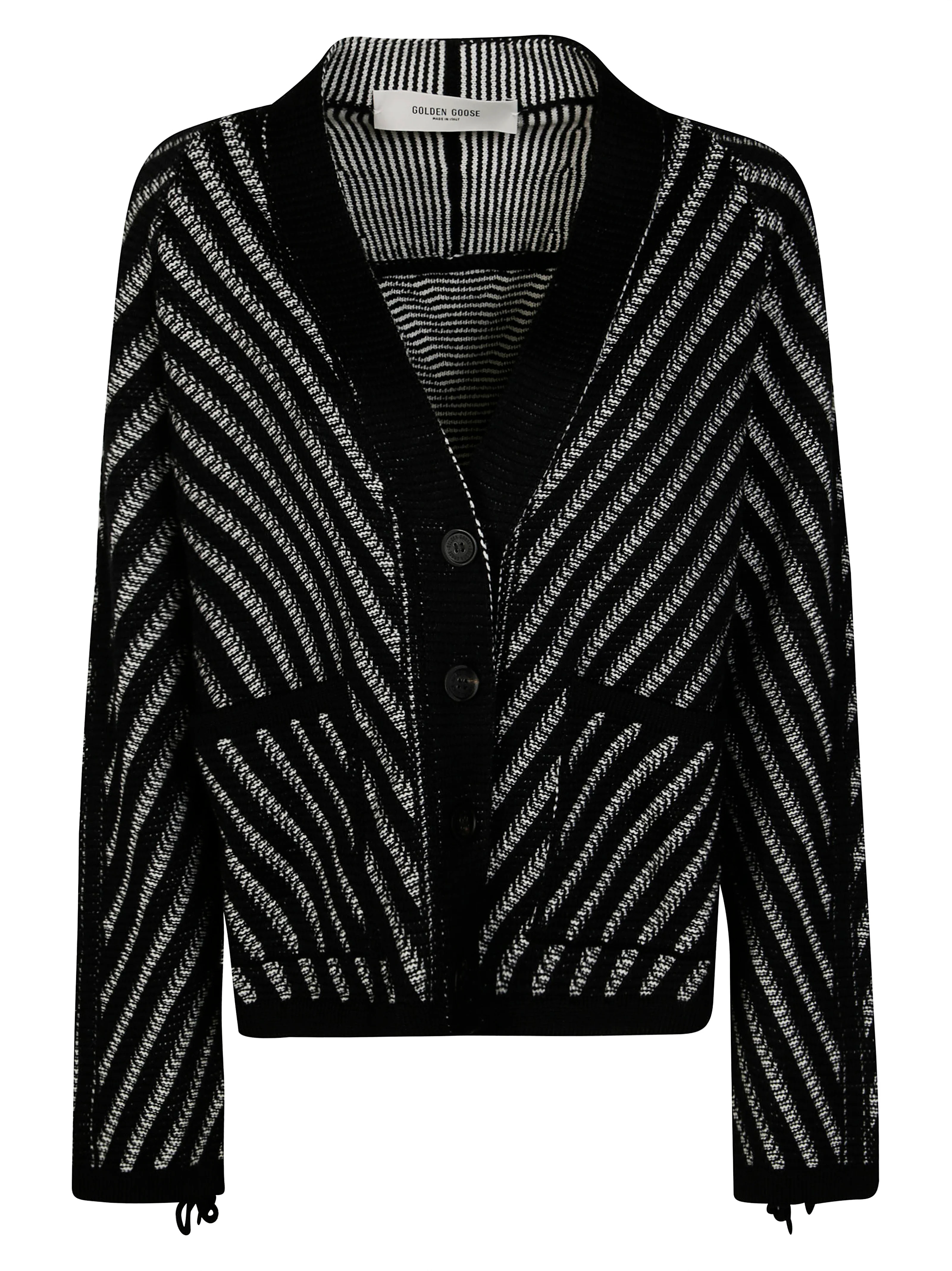 Golden Goose Striped Wool Cardigan