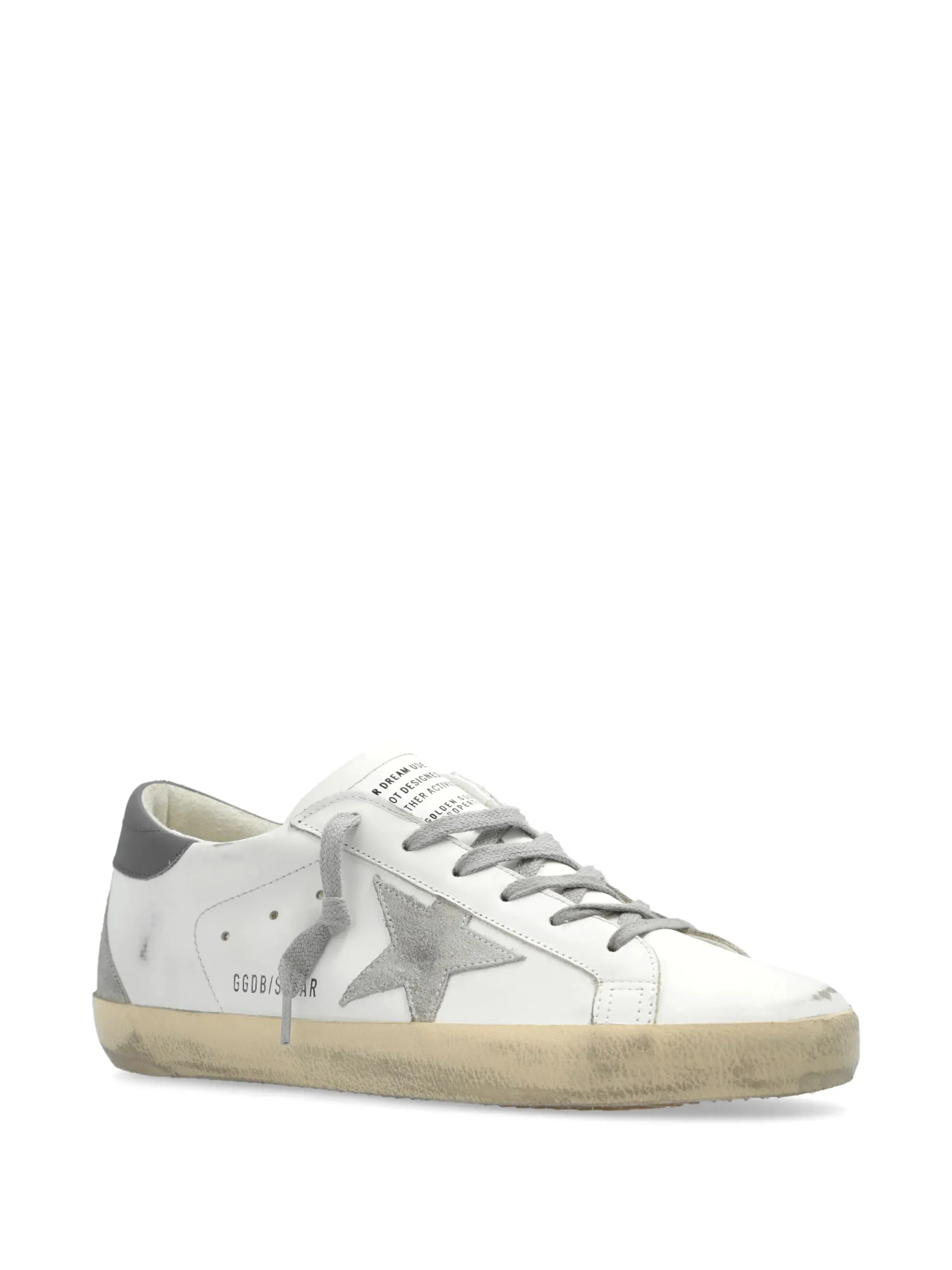 GOLDEN GOOSE Super-star Distressed Leather Sneakers - Image 3