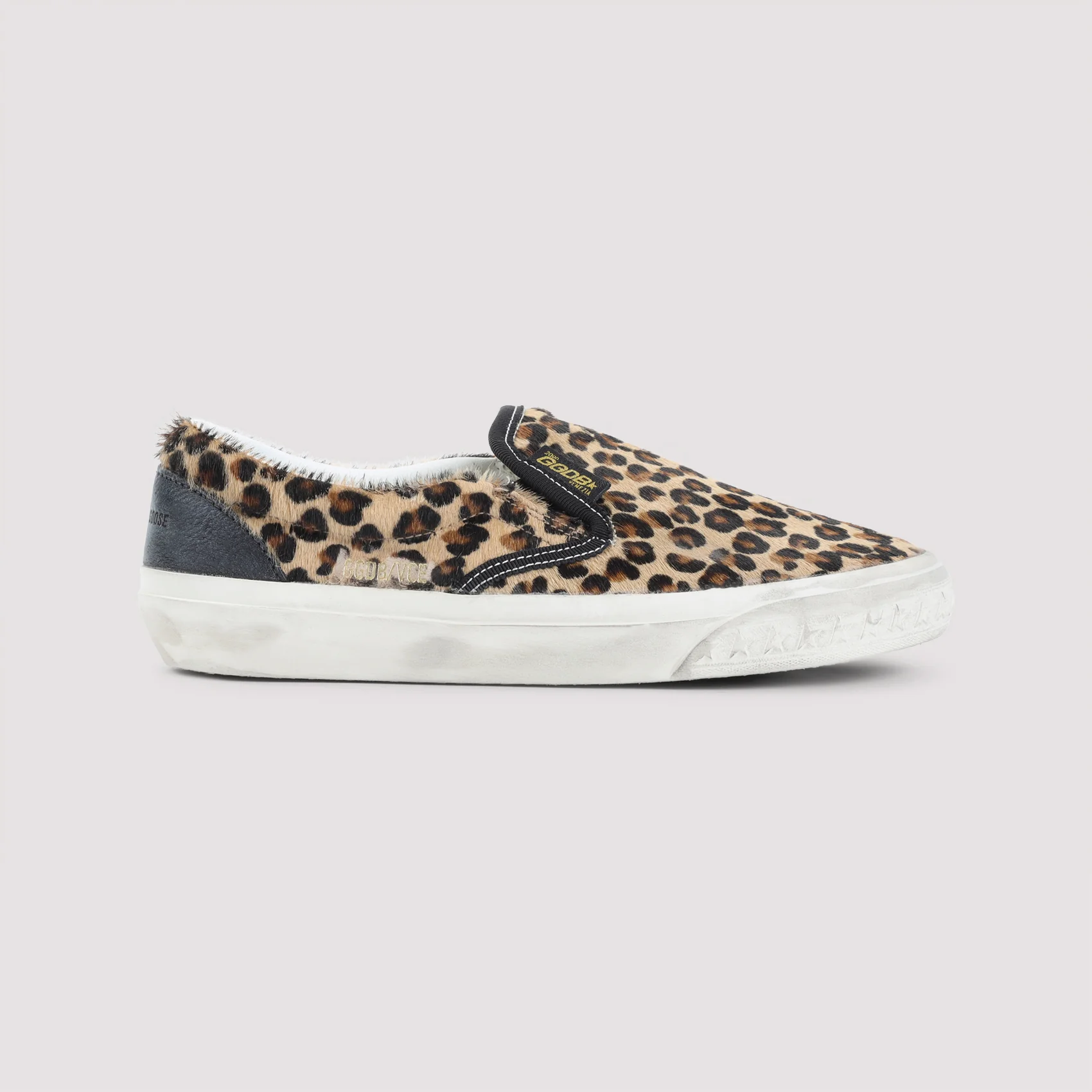 GOLDEN GOOSE VCE Penstar in Leopard-print Pony Skin with Leather Heel Tab - Image 3