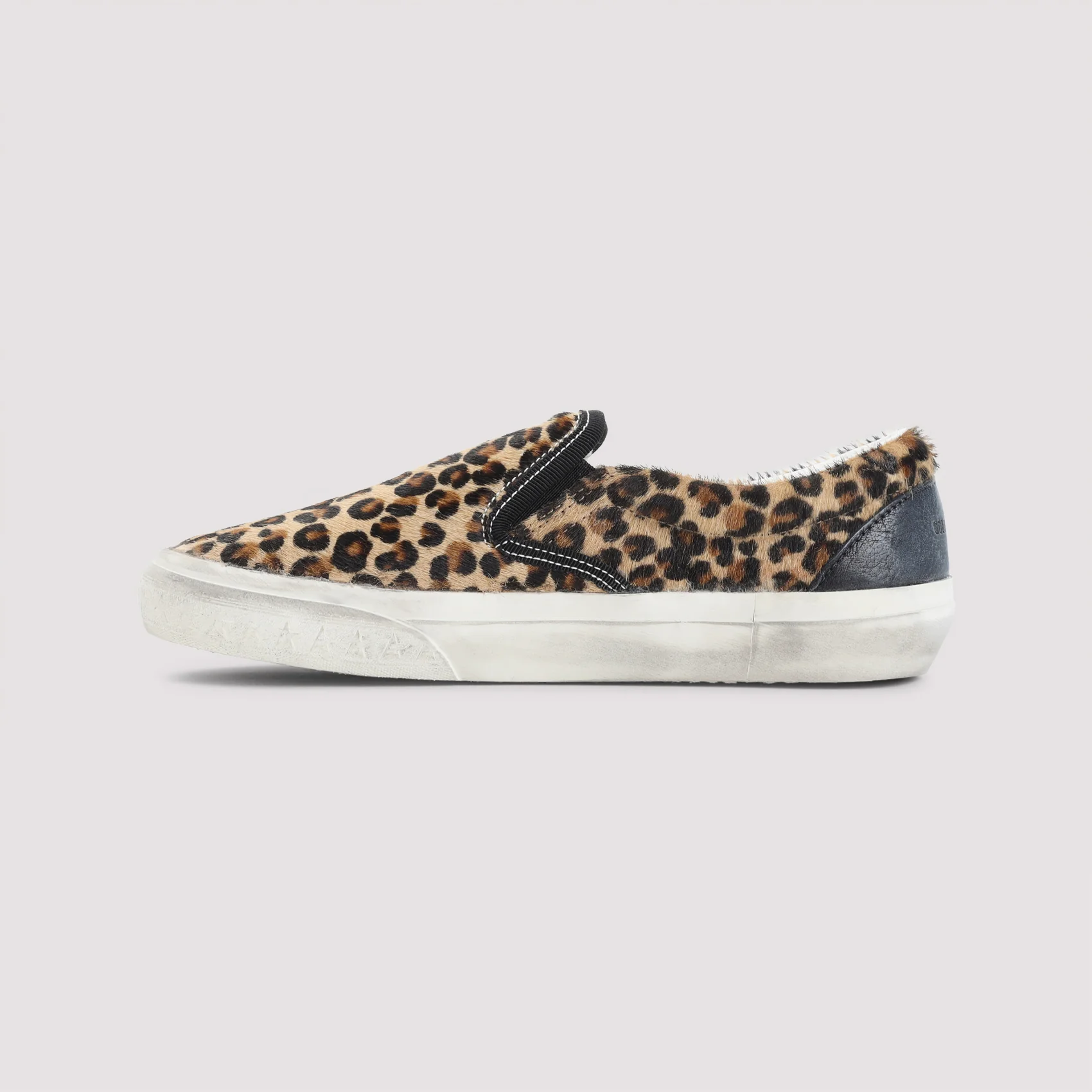 GOLDEN GOOSE VCE Penstar in Leopard-print Pony Skin with Leather Heel Tab - Image 4