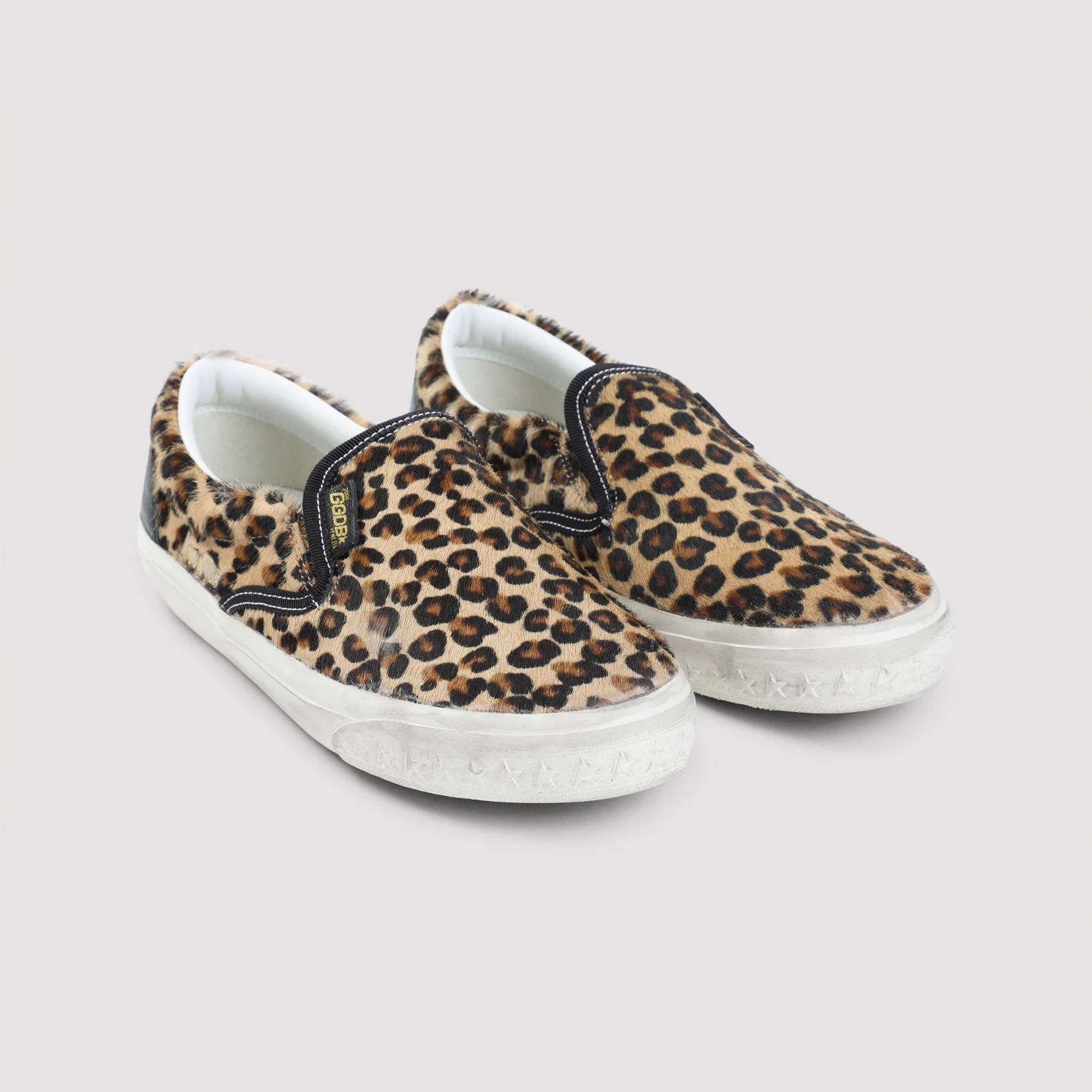 GOLDEN GOOSE VCE Penstar in Leopard-print Pony Skin with Leather Heel Tab - Image 5