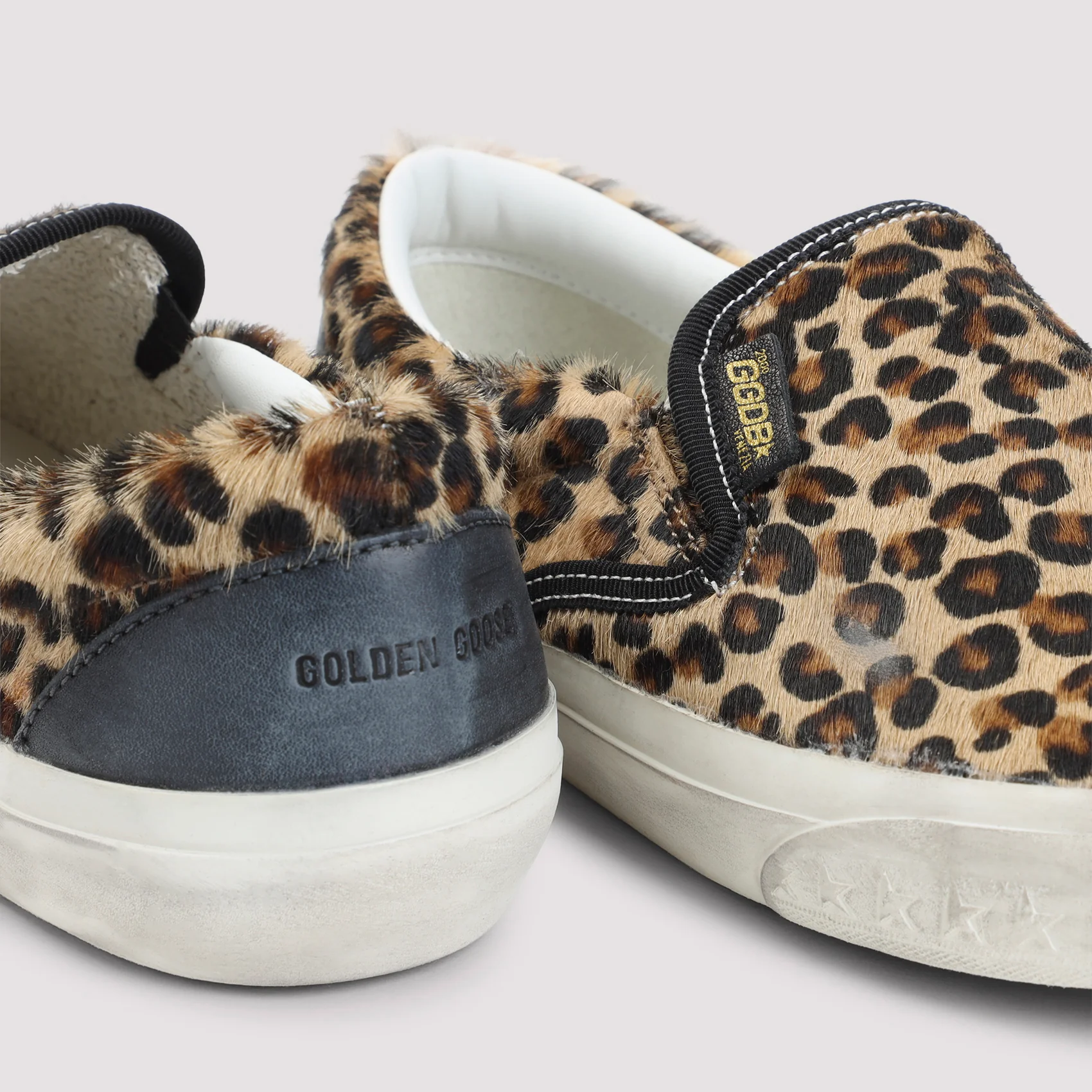 GOLDEN GOOSE VCE Penstar in Leopard-print Pony Skin with Leather Heel Tab - Image 6