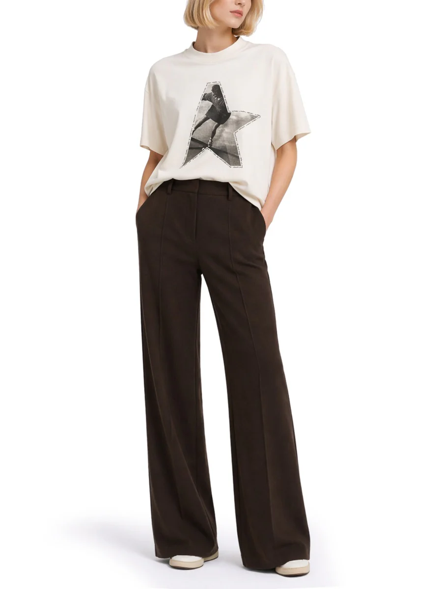 GOLDEN GOOSE Women's Trousers in a Herringbone Linen Blend - Image 3