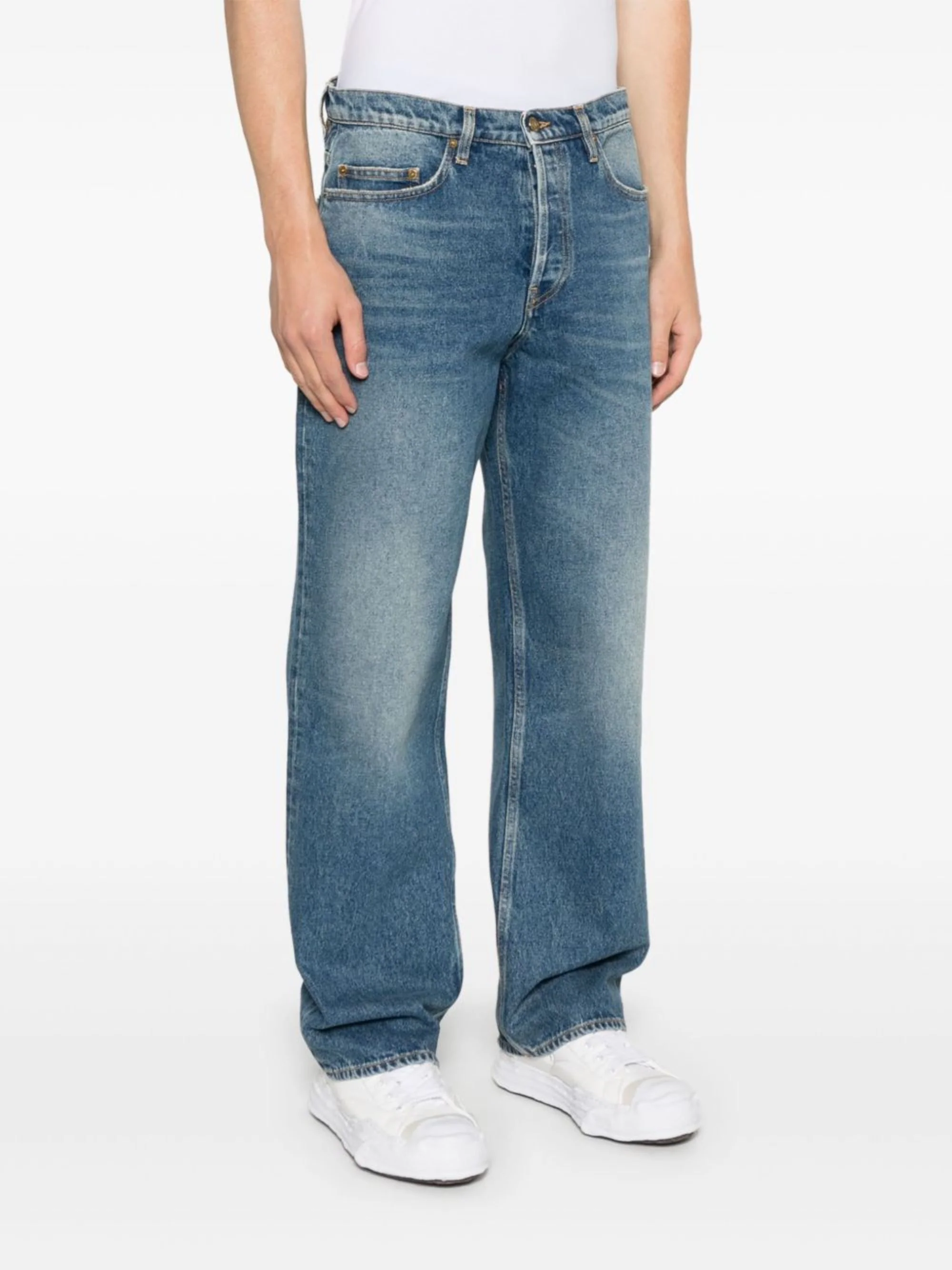 Golden Goose Worn Effect Straight Leg Jeans for Men - Image 2