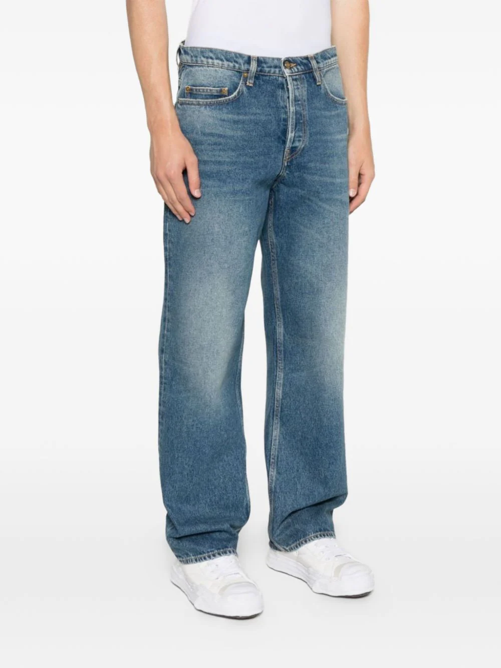 Golden Goose Worn Effect Straight Leg Jeans for Men - Image 7