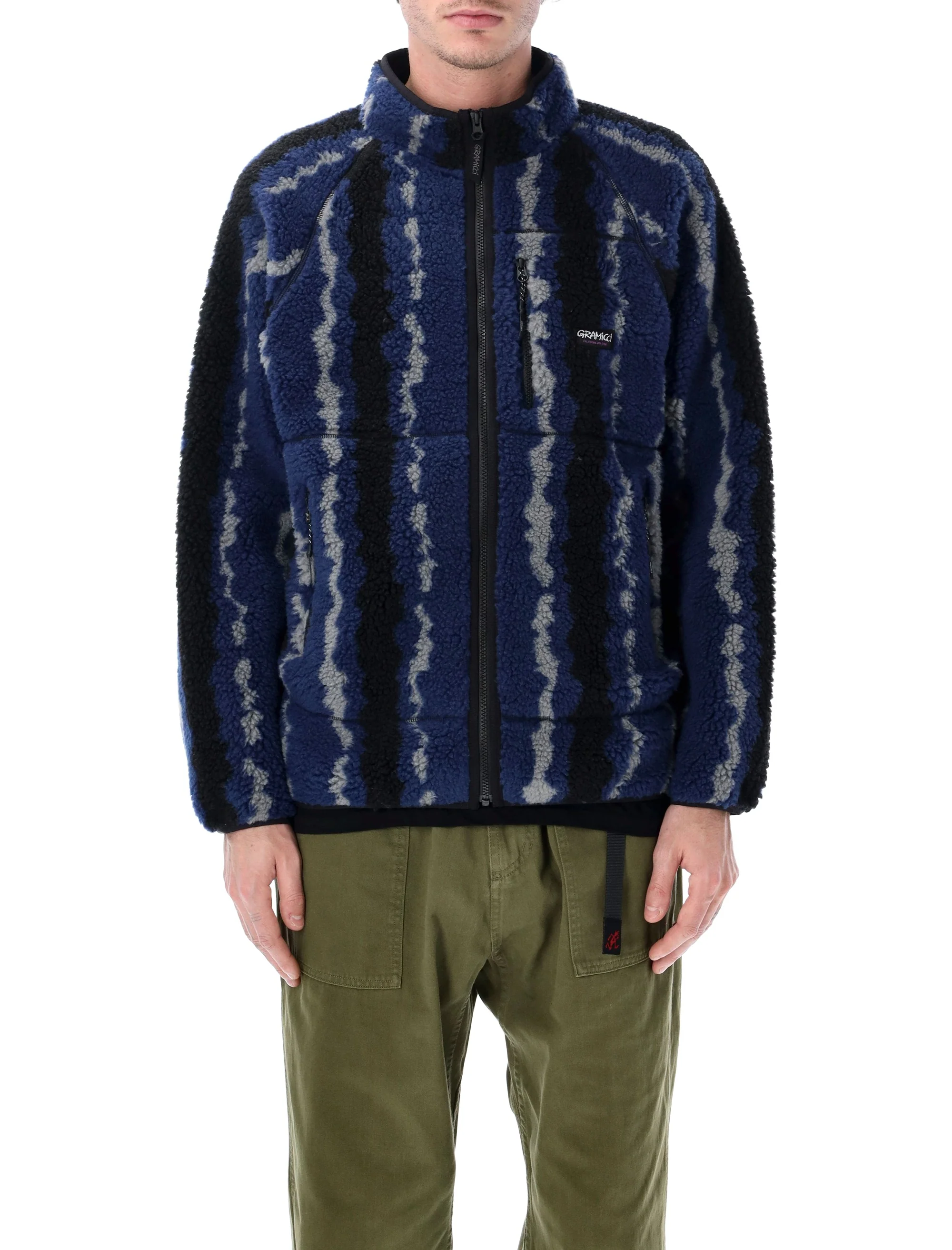 Gramicci Vintage Inspired Fleece Jacket with Stand Collar - Size M
