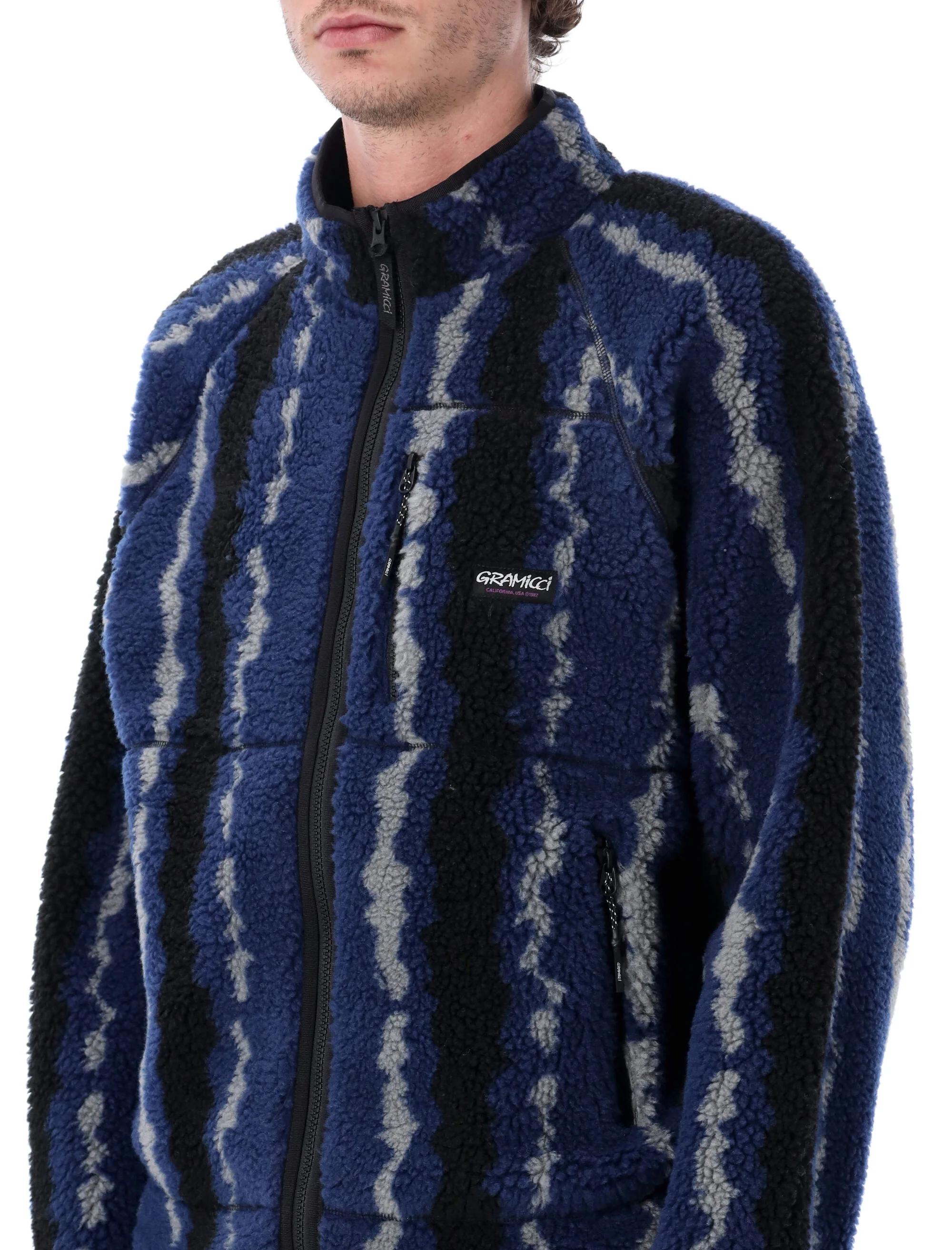 Gramicci Vintage Inspired Fleece Jacket with Stand Collar - Size M - Image 3