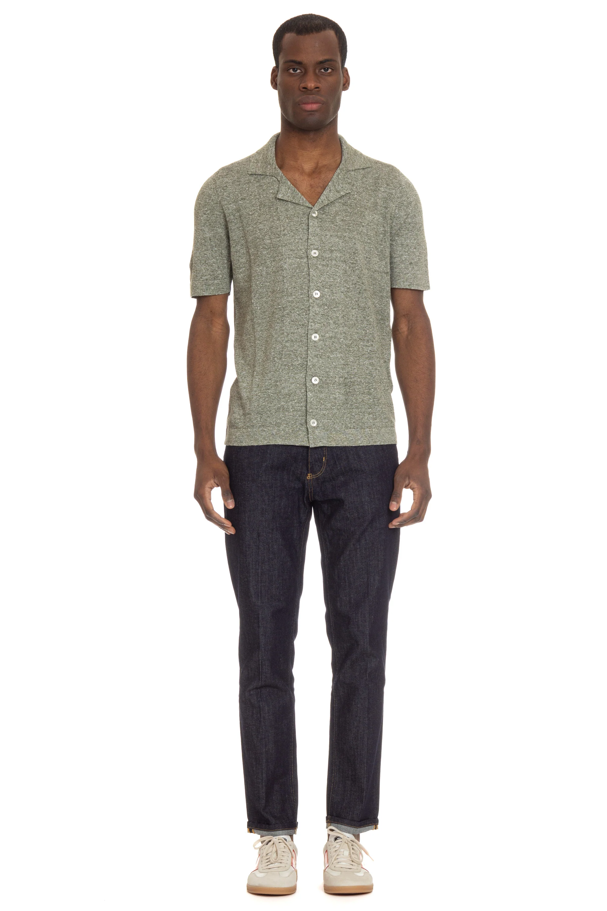 Gran Sasso Men's Stylish Button-Up Mini Shirt