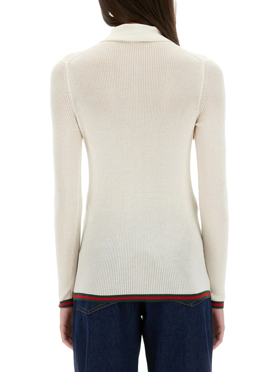 GUCCI Cashmere and Silk Polo Shirt - Image 6