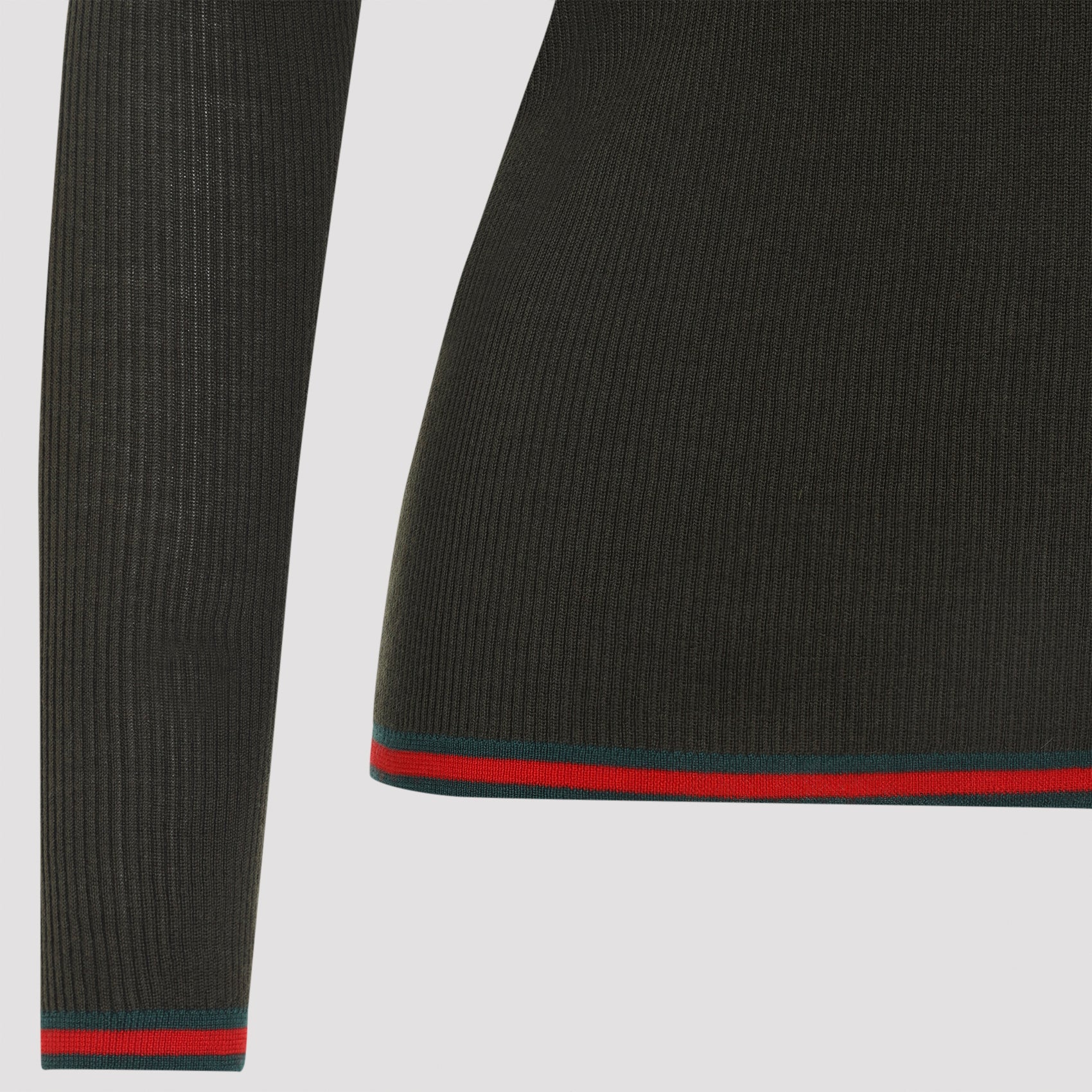GUCCI Cashmere and Silk Polo Top with Web - Image 6