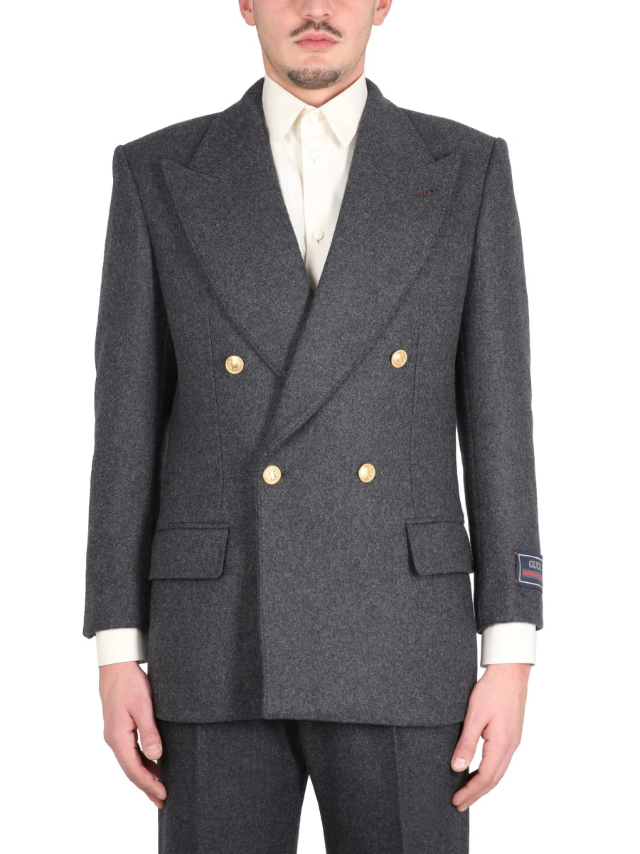 GUCCI Cashmere Wool Double Breast Blazer Jacket
