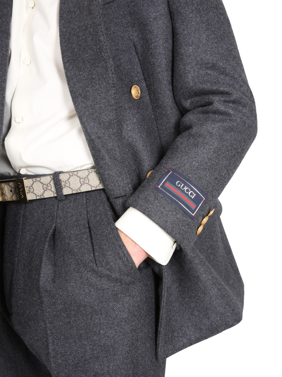GUCCI Cashmere Wool Double Breast Blazer Jacket - Image 3