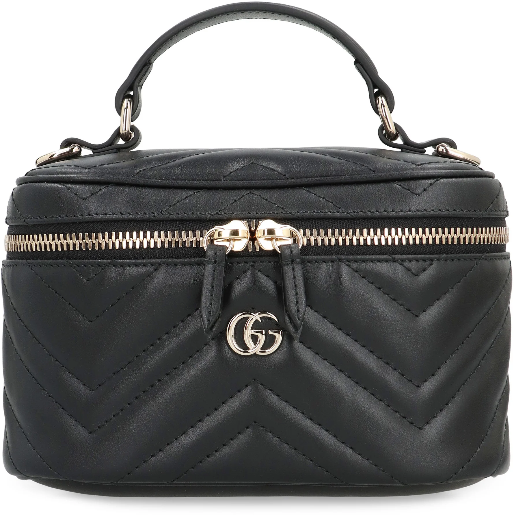 Gucci Chevron Quilted Mini Handbag with Gold-Tone Hardware - Image 2