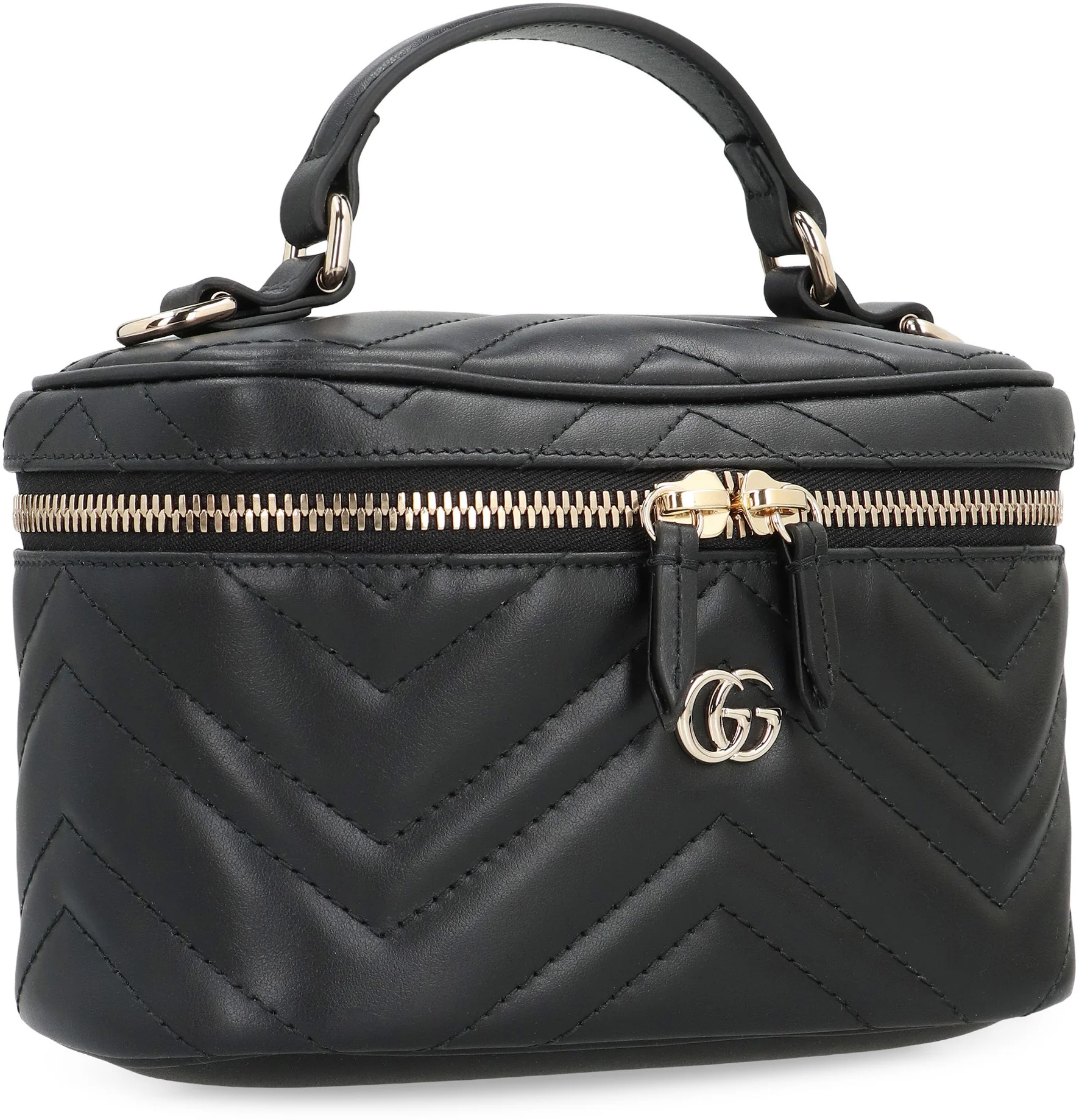 Gucci Chevron Quilted Mini Handbag with Gold-Tone Hardware - Image 3