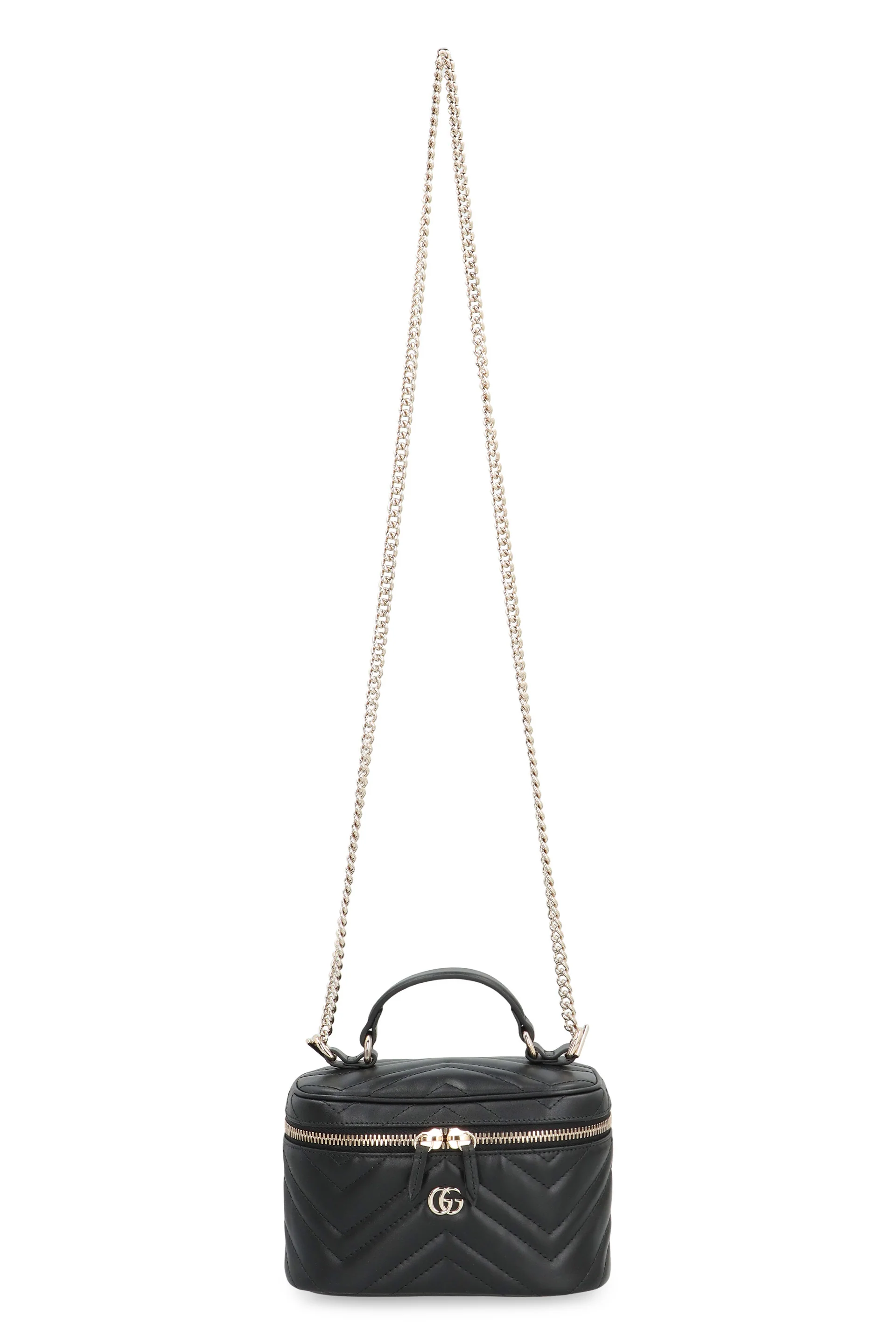 Gucci Chevron Quilted Mini Handbag with Gold-Tone Hardware - Image 5