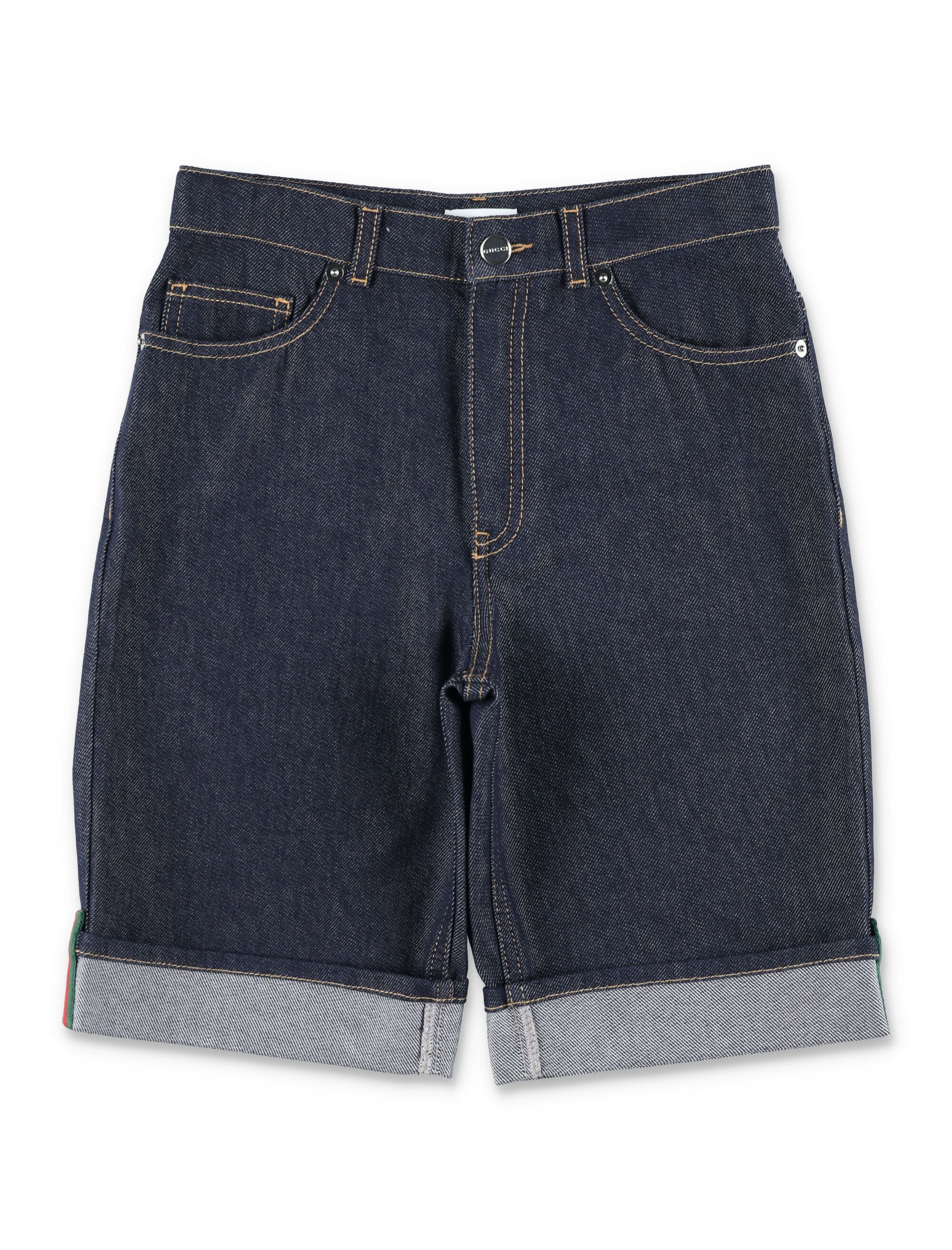 Gucci Classic Five-Pocket Cuffed Shorts for Boys