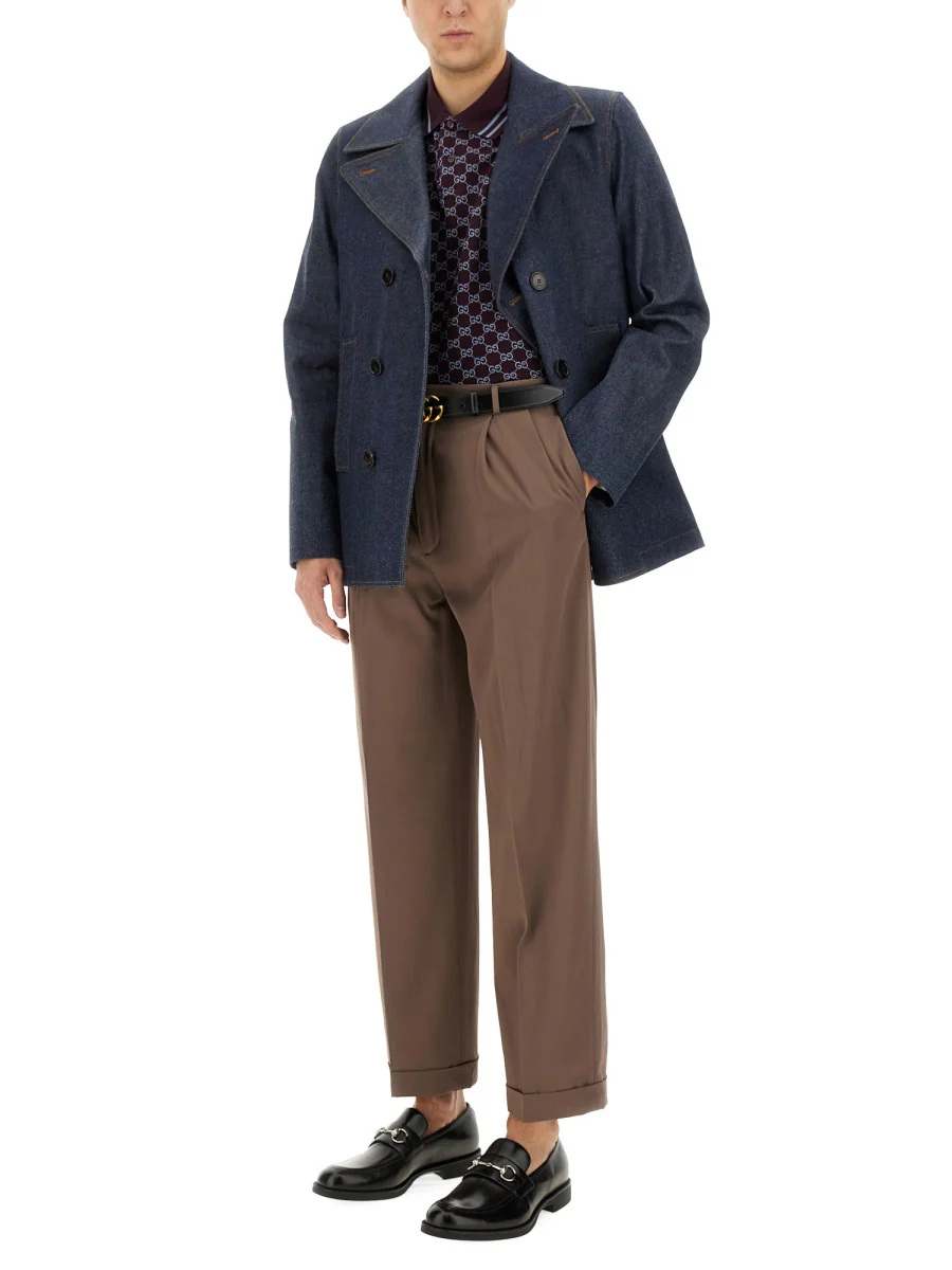 GUCCI Cotton Denim Jacket with Horsebit - Image 7
