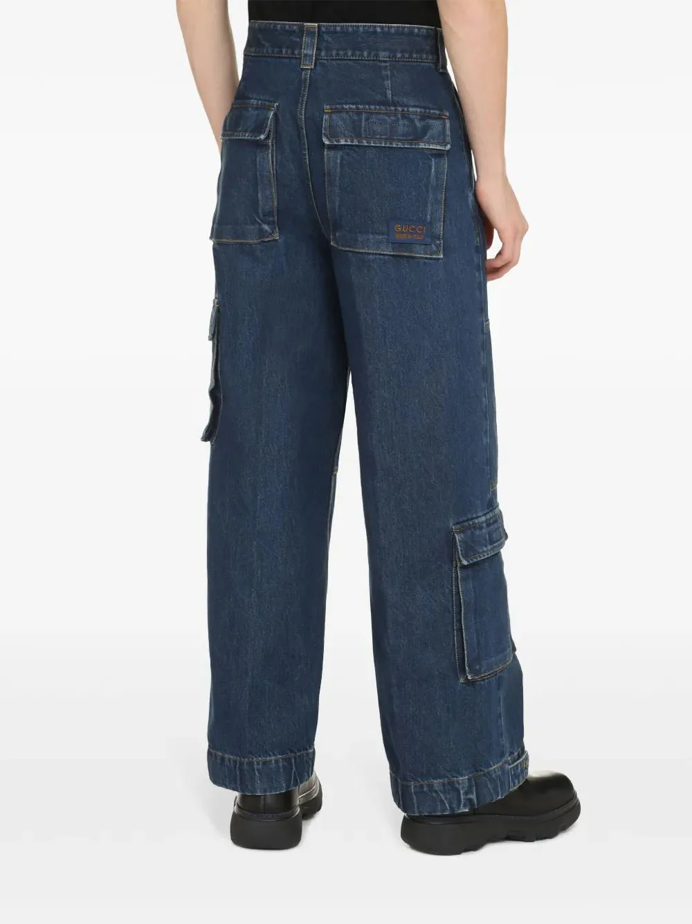 GUCCI Denim Trouser with Web - Image 3