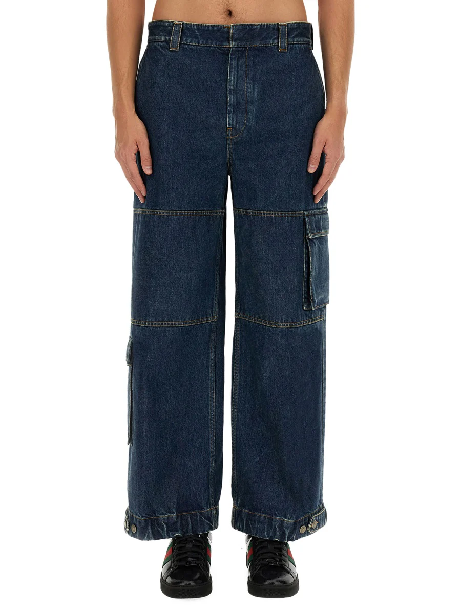 GUCCI Denim Trouser with Web - Image 6