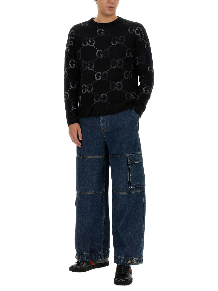 GUCCI Denim Trouser with Web - Image 7