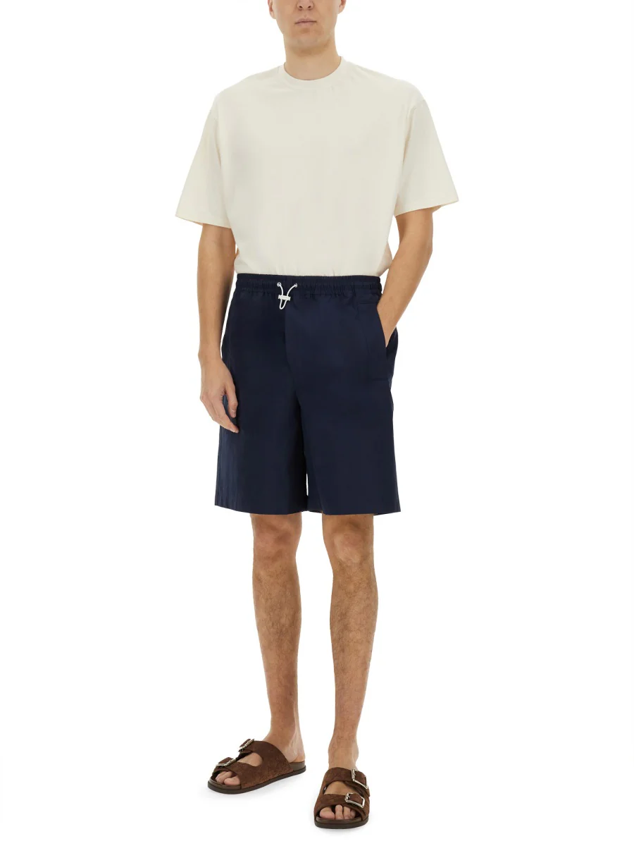 GUCCI Embroidered Drawstring Cotton-Poplin Shorts - Image 6