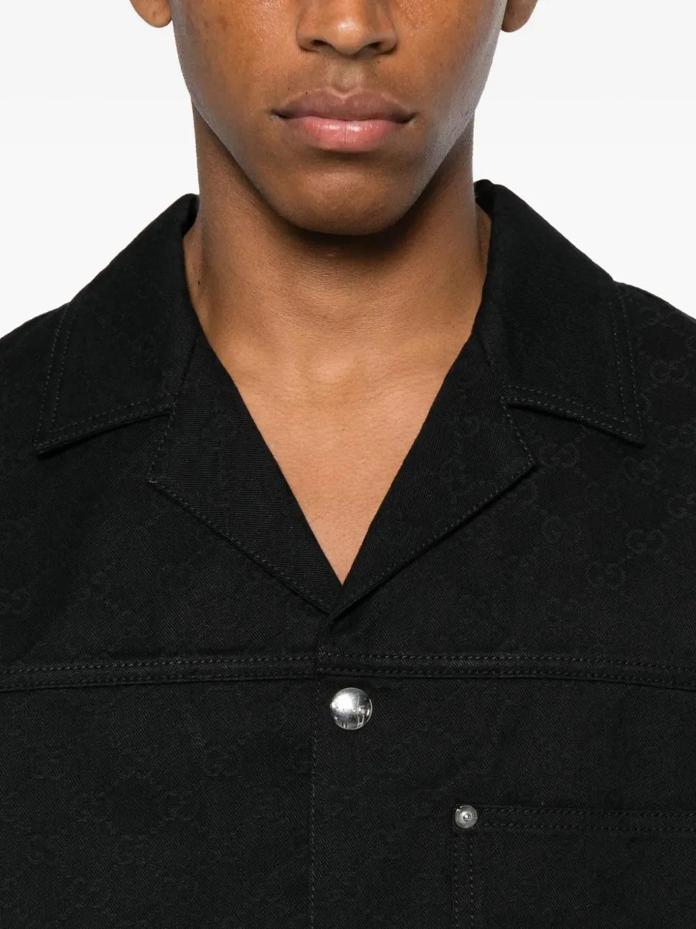 GUCCI Gg Jacquard Cotton Shirt - Image 5